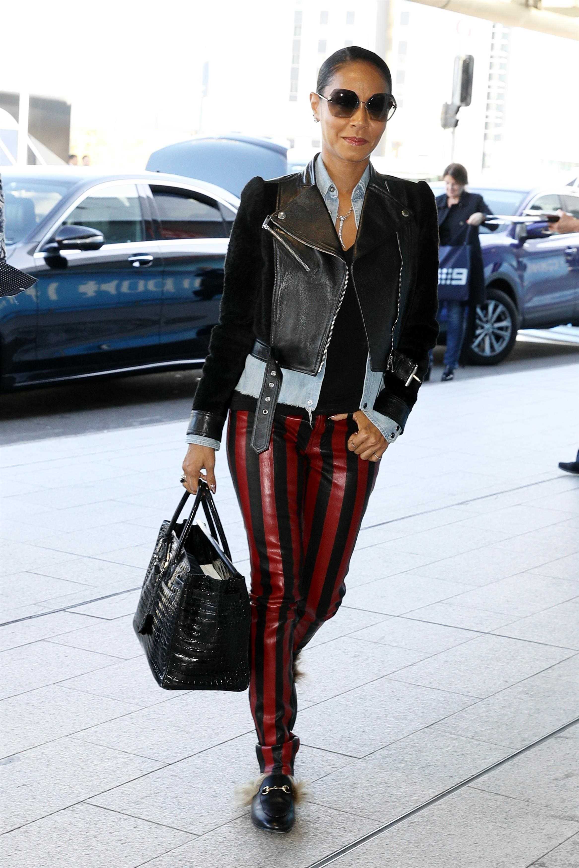Jada Pinkett Smith seen at the Sydney airport
