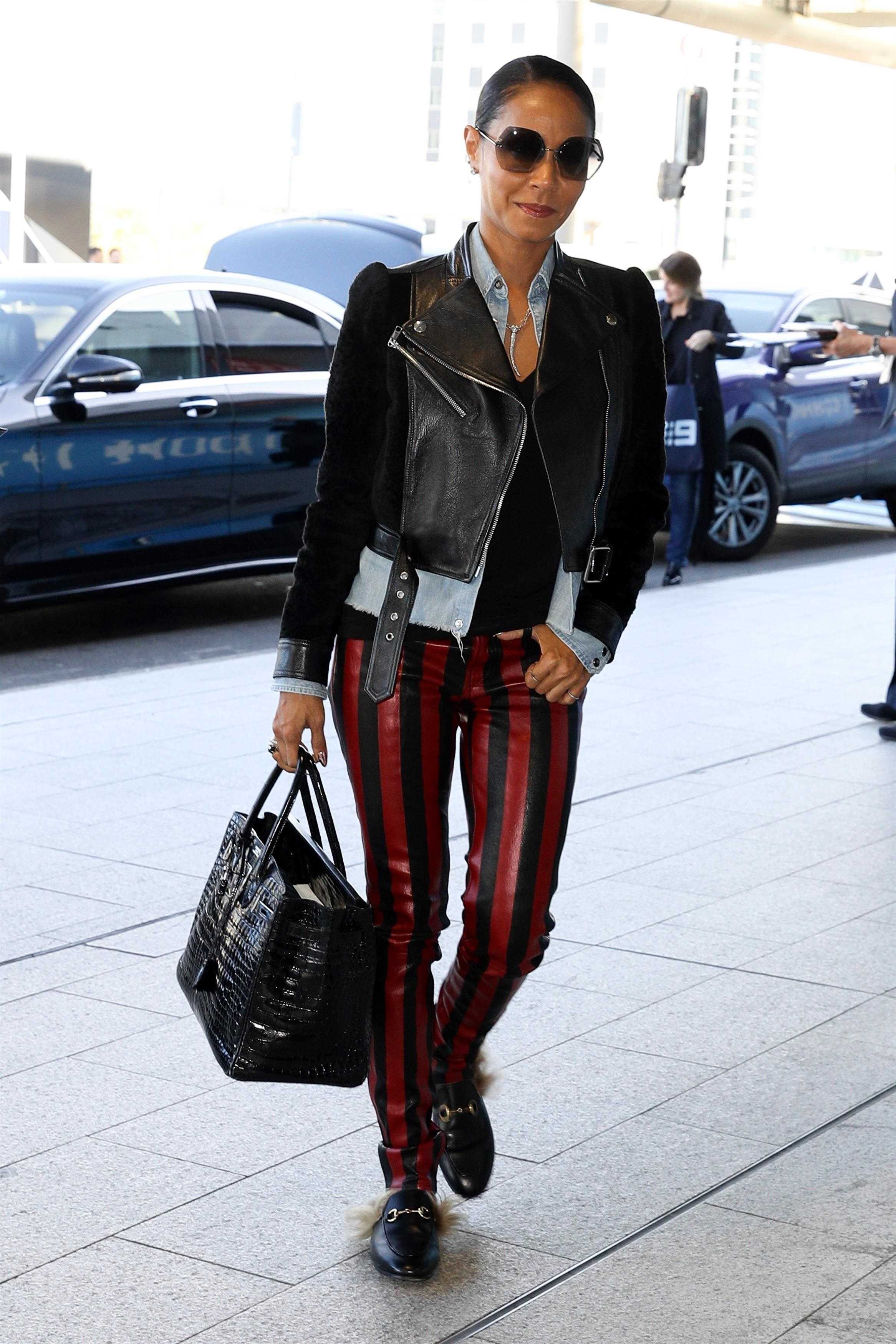 Jada Pinkett Smith seen at the Sydney airport