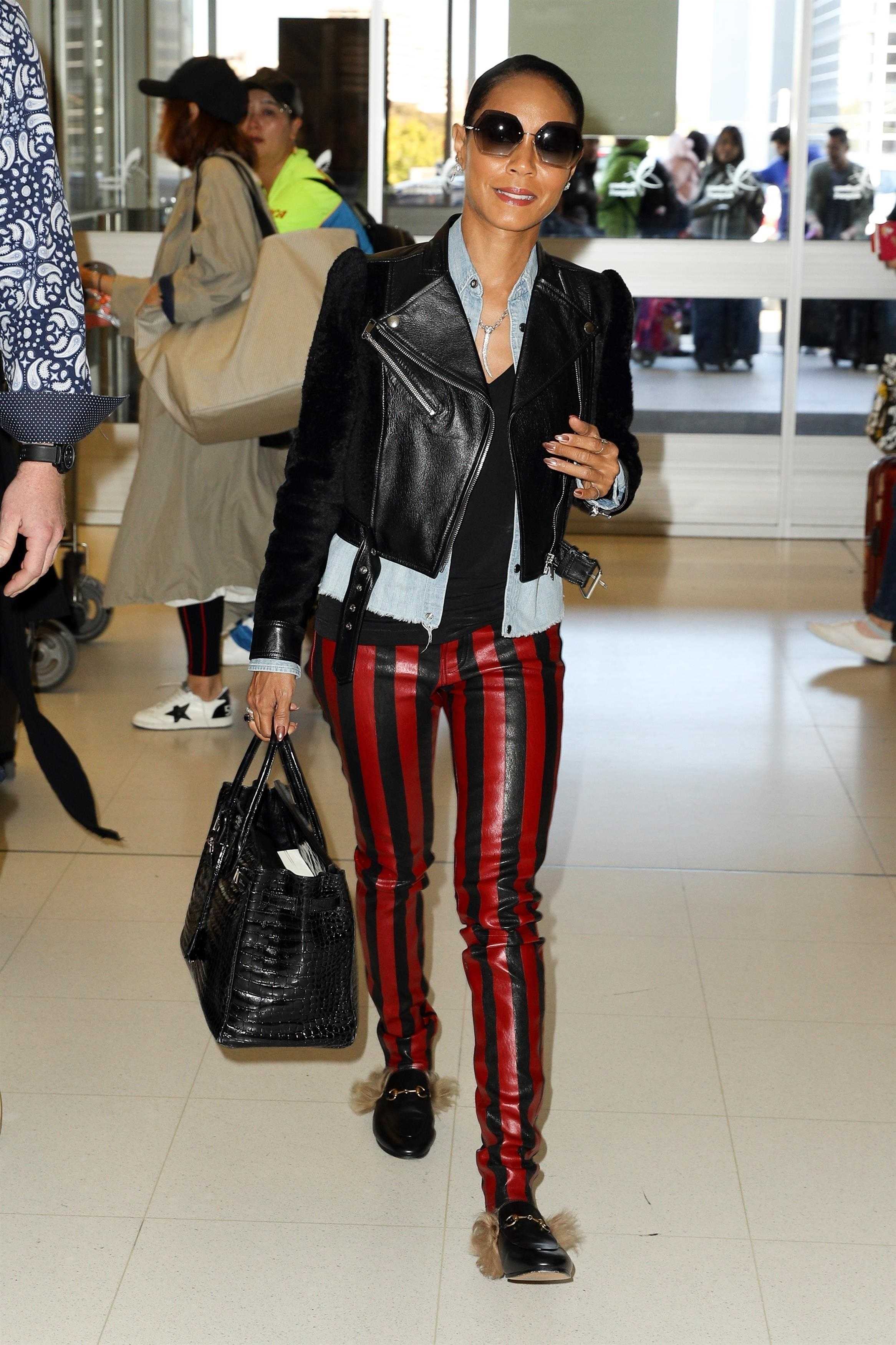 Jada Pinkett Smith seen at the Sydney airport