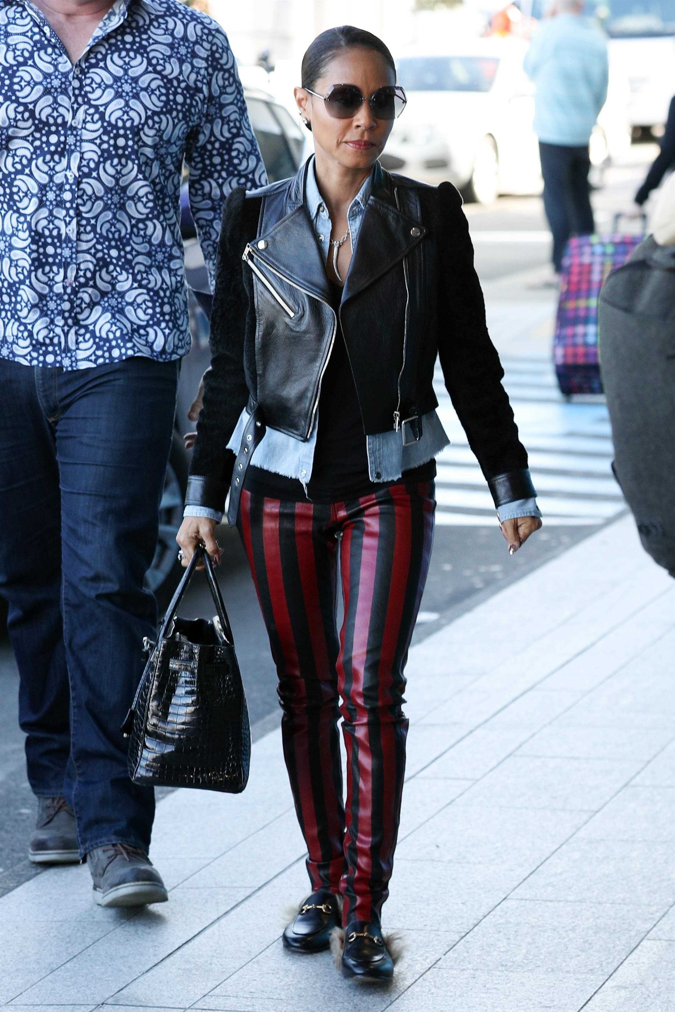 Jada Pinkett Smith seen at the Sydney airport