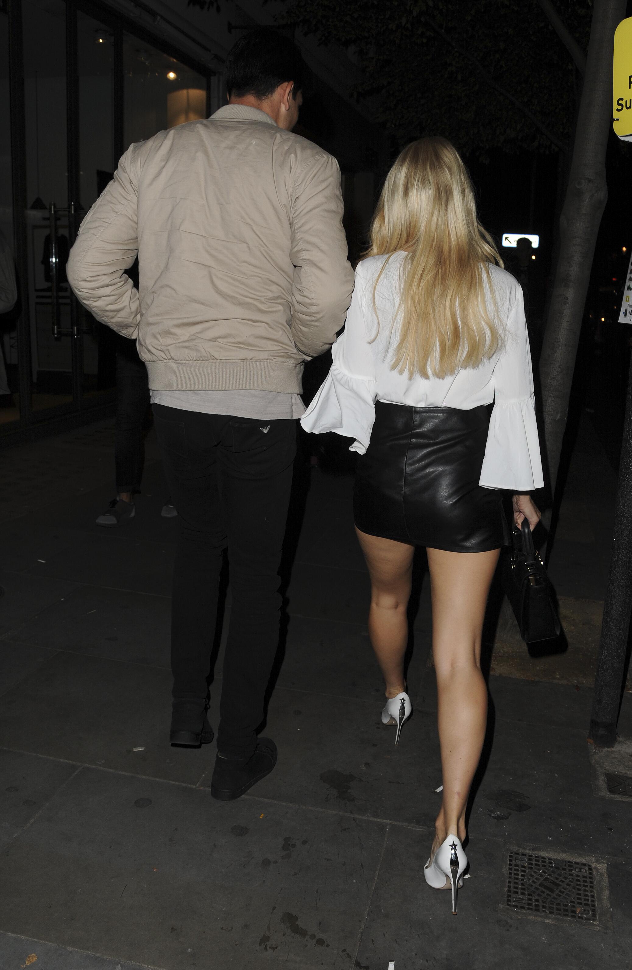 Lottie Moss seen leaving Ours Restaurant