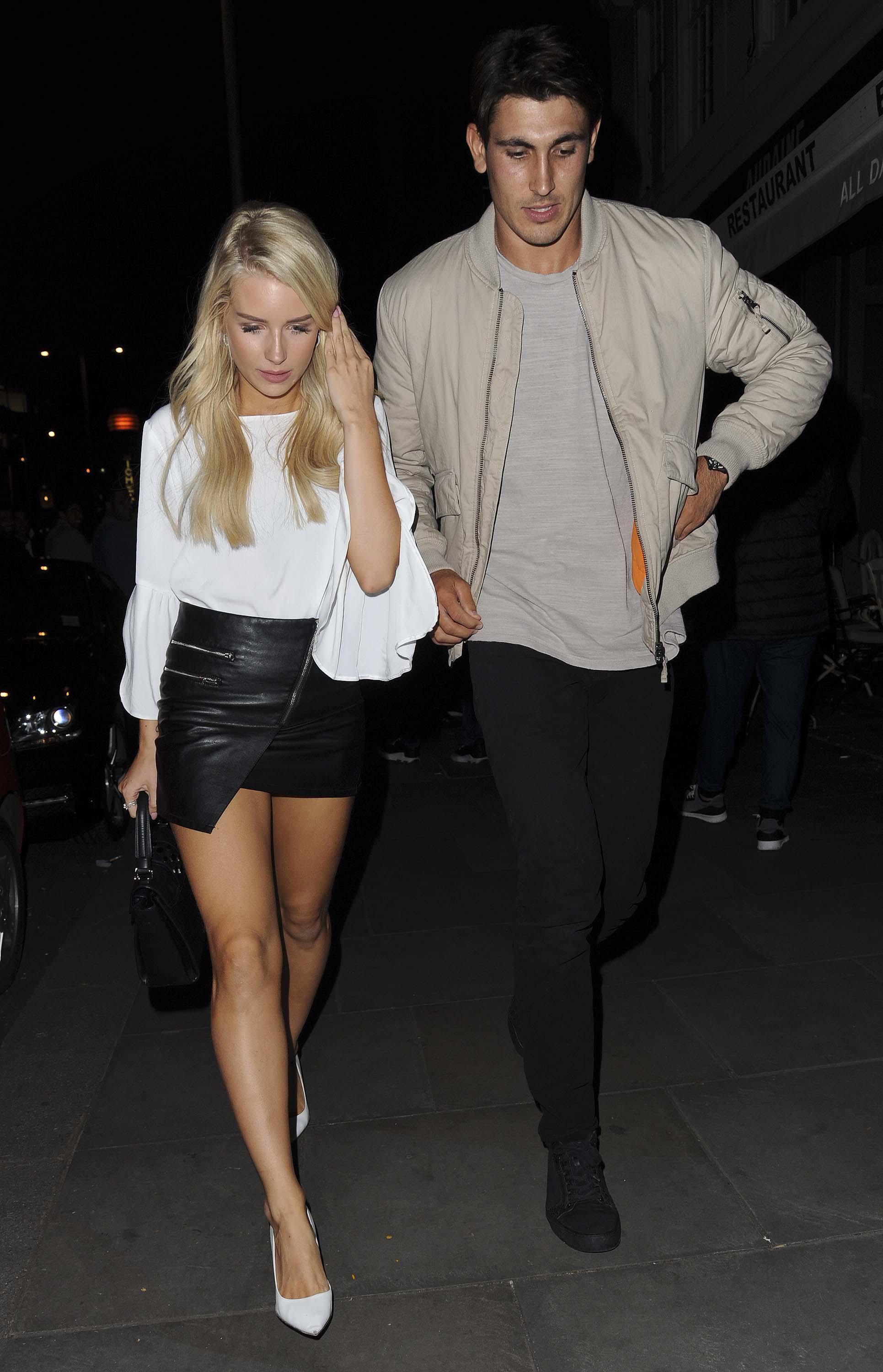 Lottie Moss seen leaving Ours Restaurant