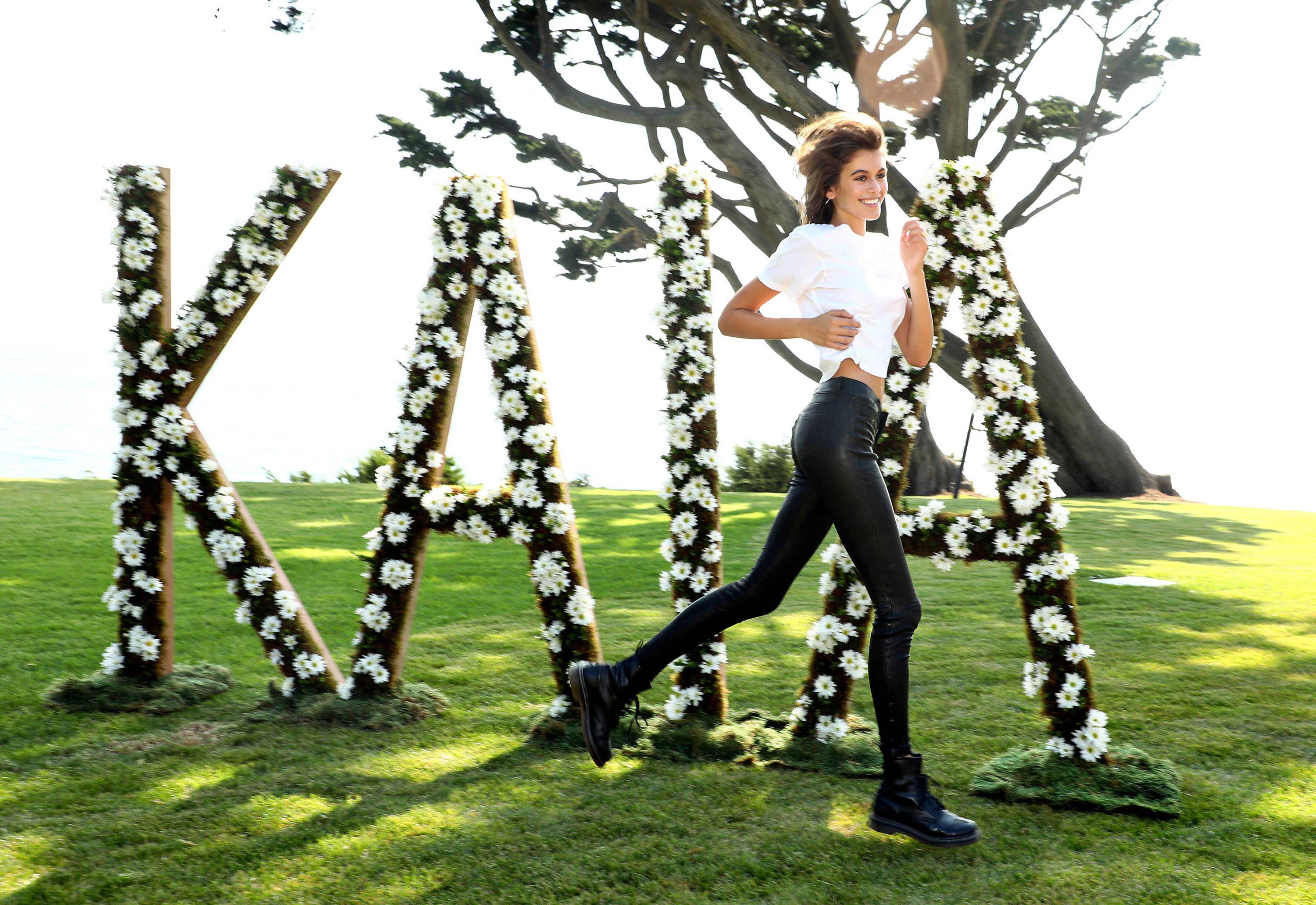 Kaia Gerber seen at a photoshoot for her birthday