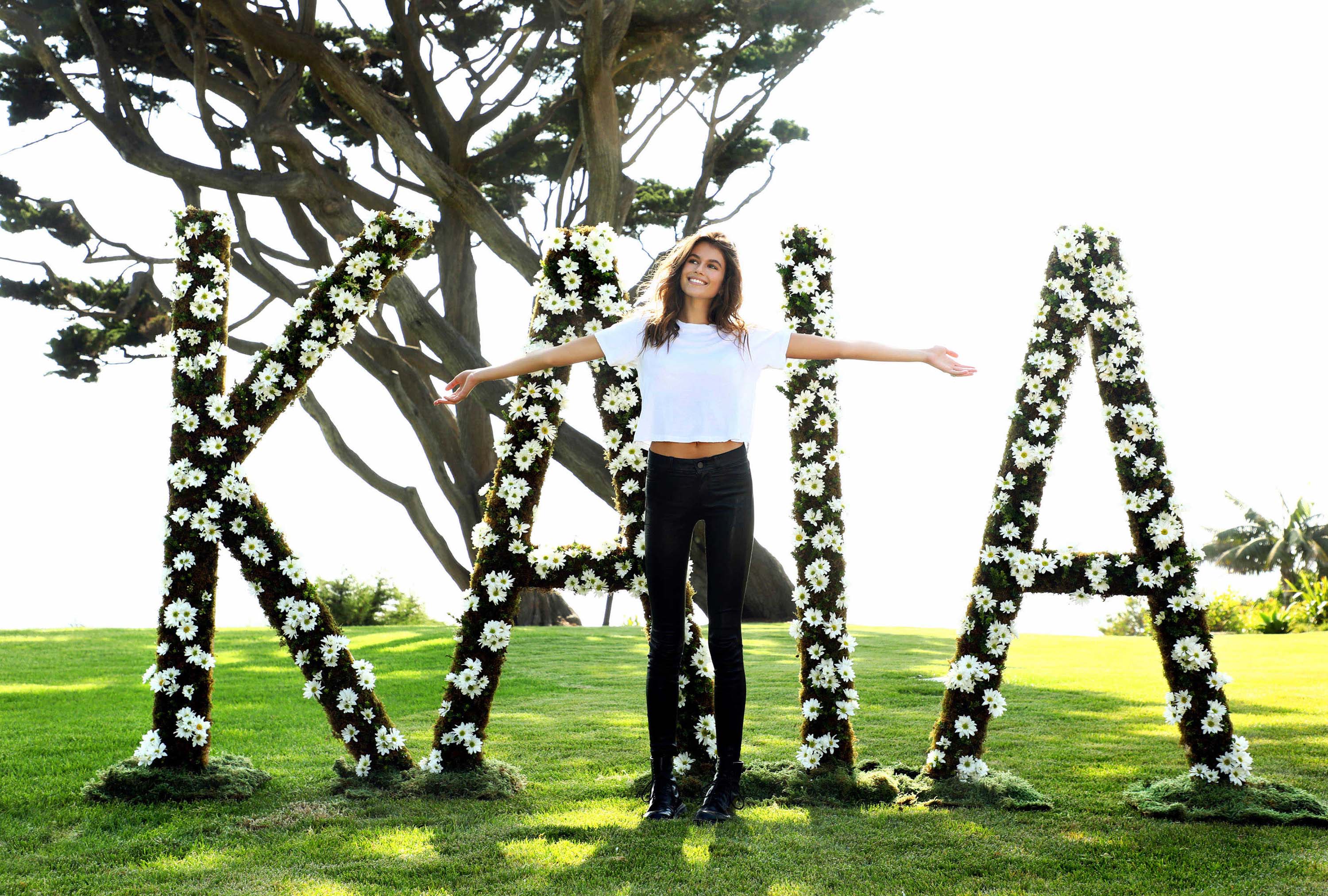 Kaia Gerber seen at a photoshoot for her birthday