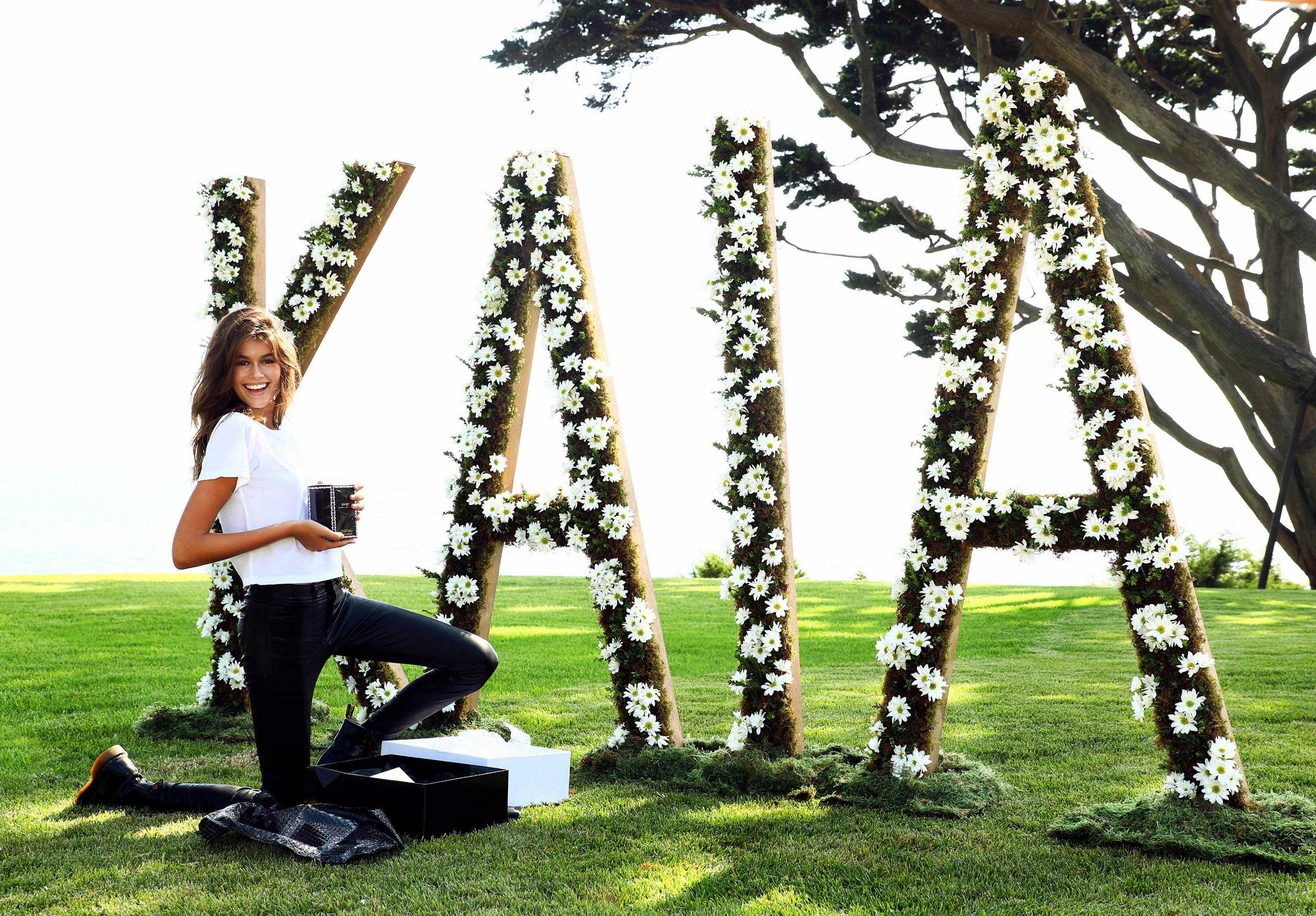 Kaia Gerber seen at a photoshoot for her birthday