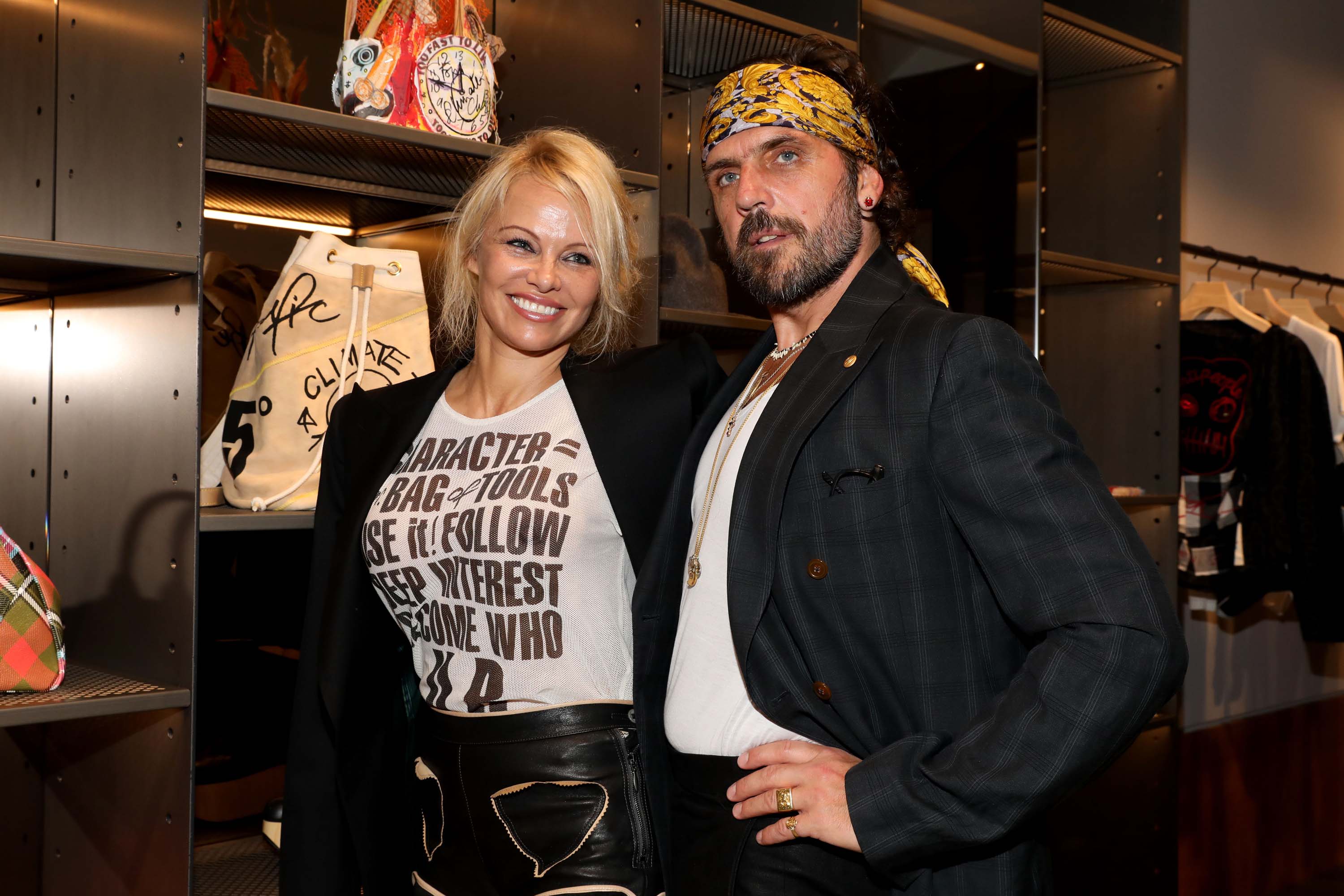 Pamela Anderson attends Vivienne Westwood x Juergen Teller exhibition opening