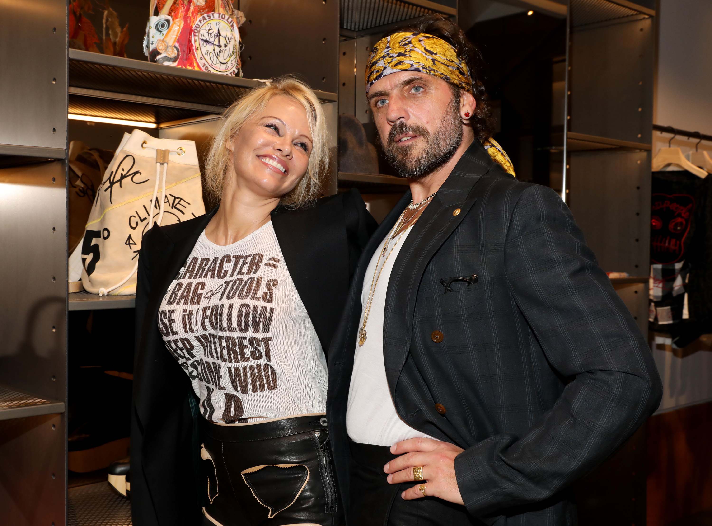 Pamela Anderson attends Vivienne Westwood x Juergen Teller exhibition opening