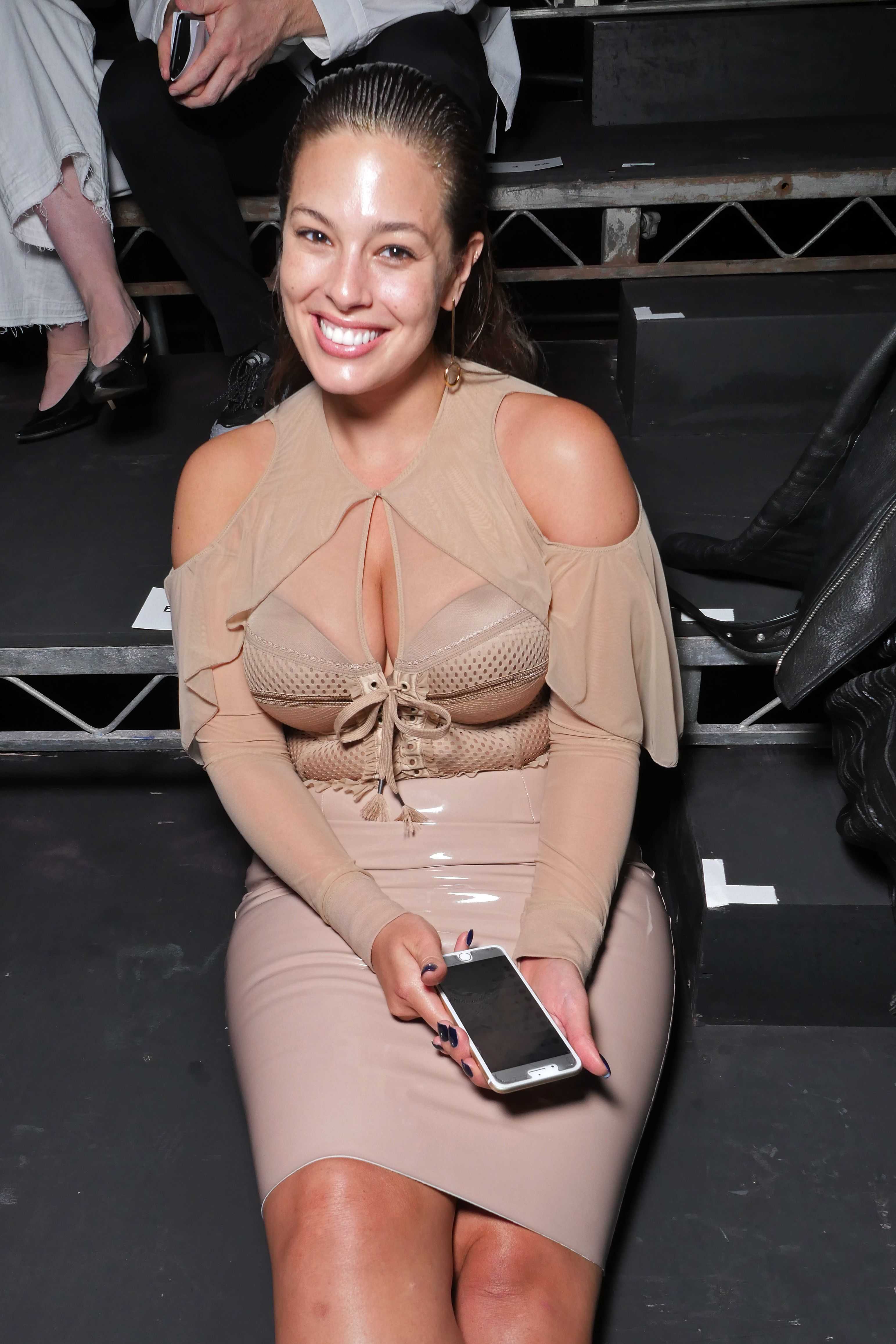 Ashley Graham at the Fenty Puma by Rihanna S/S18 show