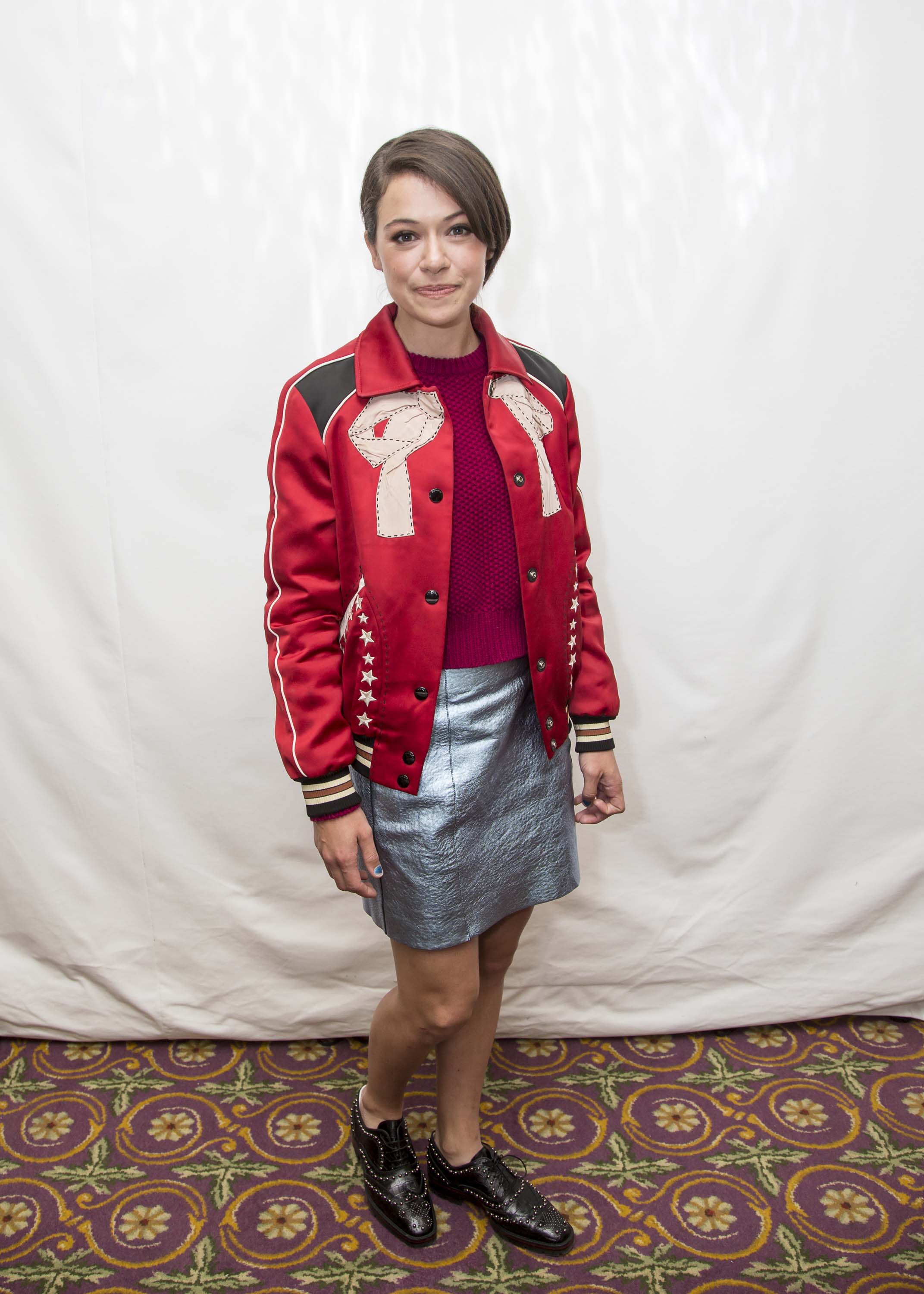 Tatiana Maslany attends Press conference during 42nd Toronto International Film Festival