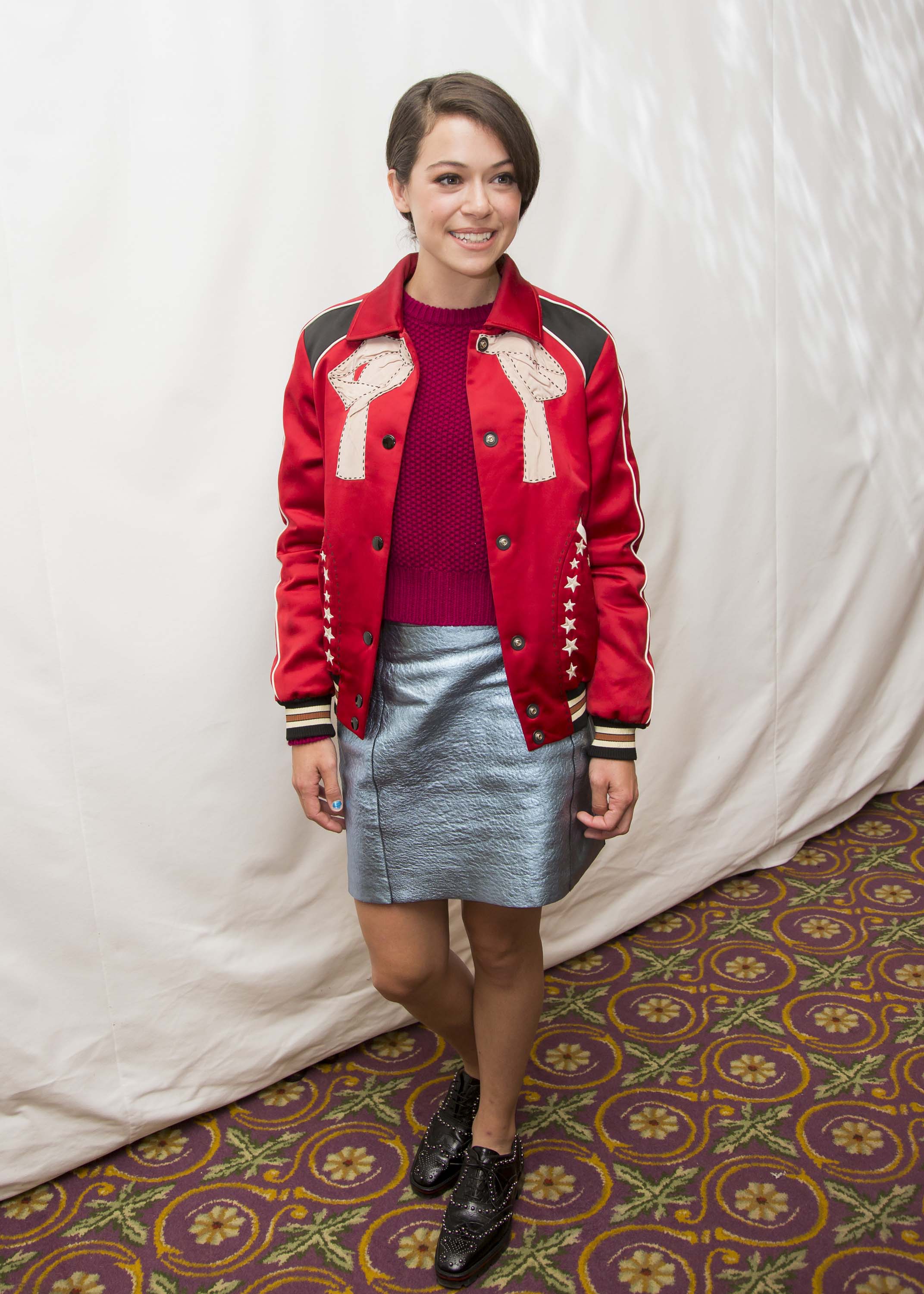 Tatiana Maslany attends Press conference during 42nd Toronto International Film Festival