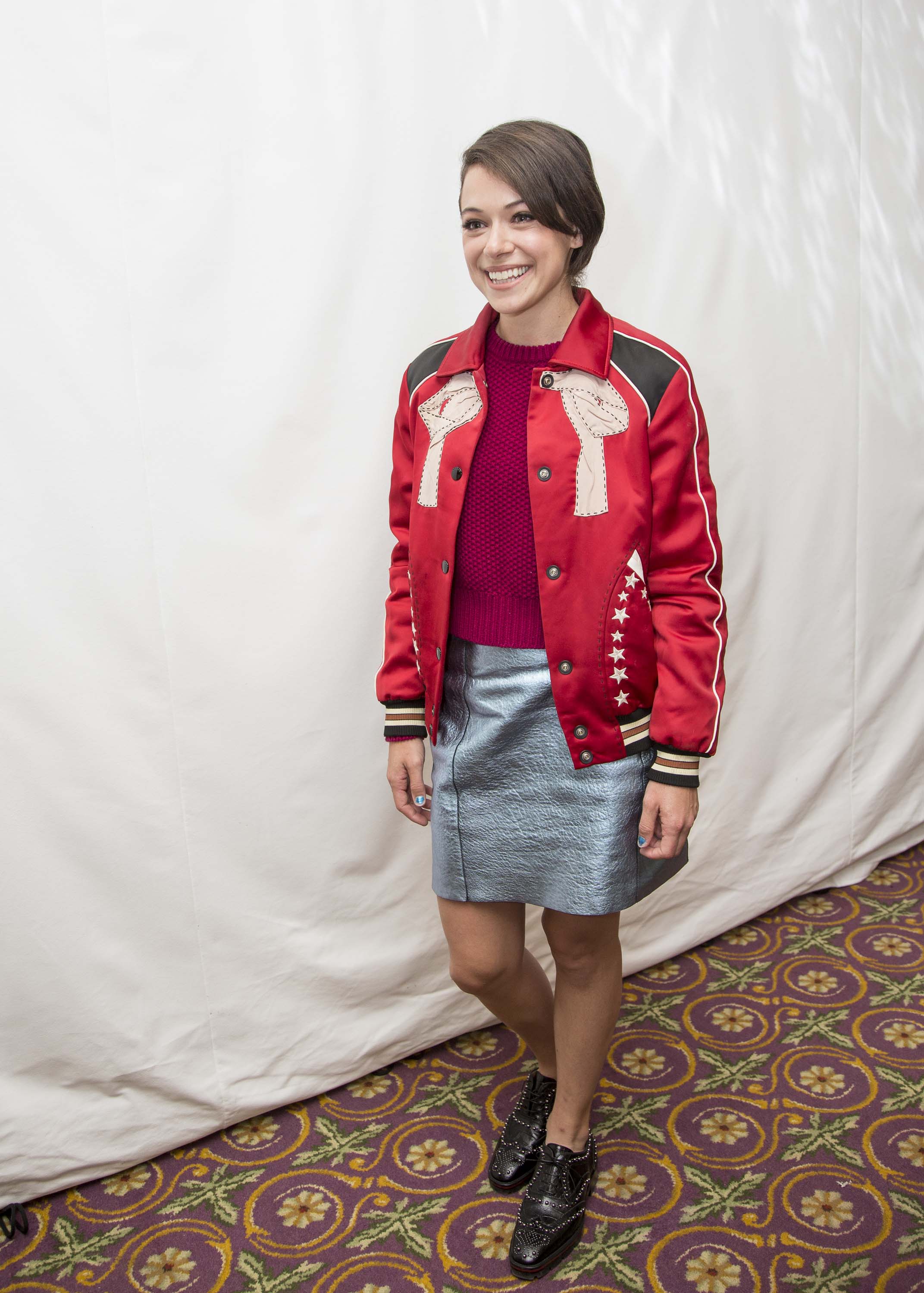 Tatiana Maslany attends Press conference during 42nd Toronto International Film Festival