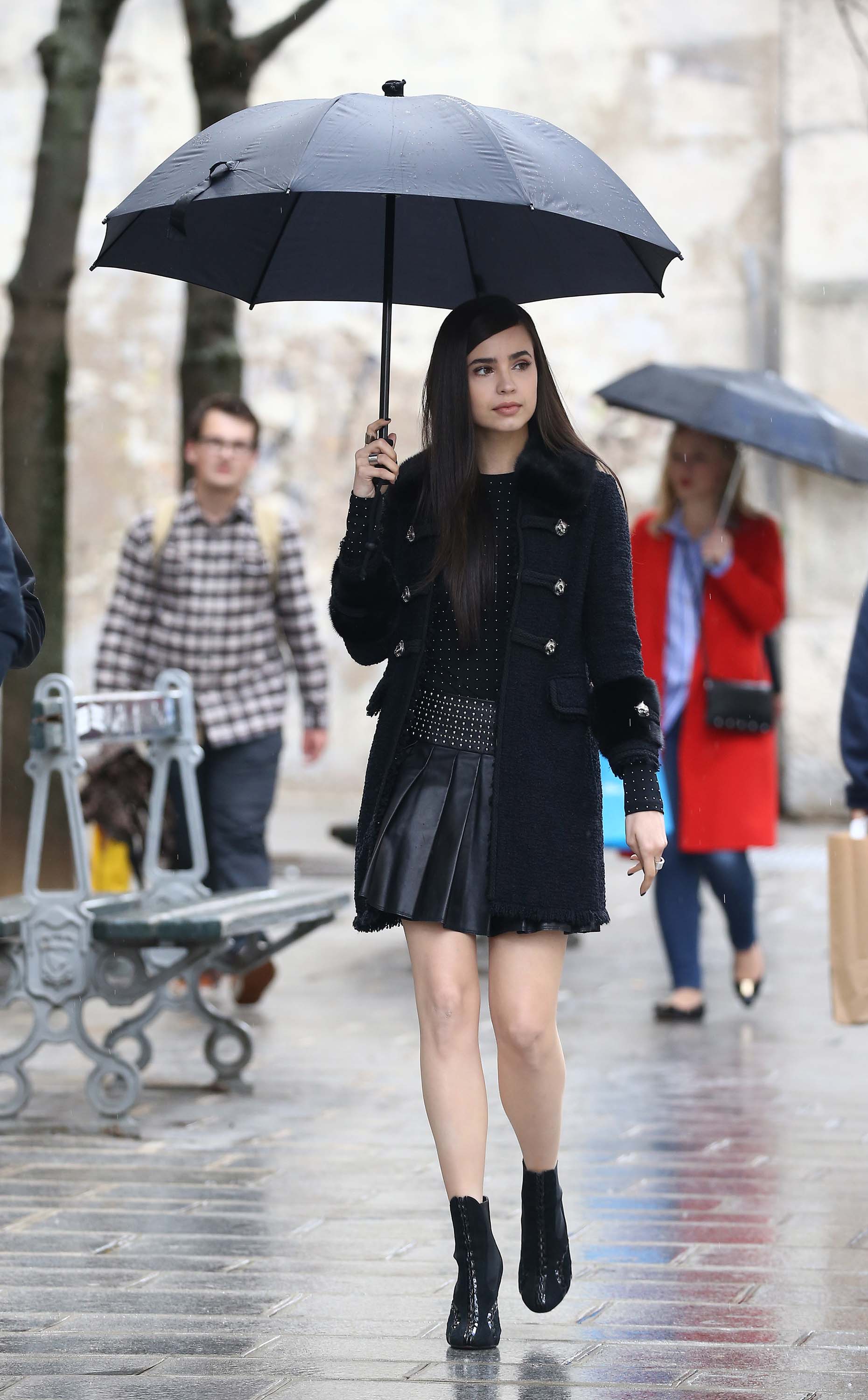 Sofia Carson shooting in Paris