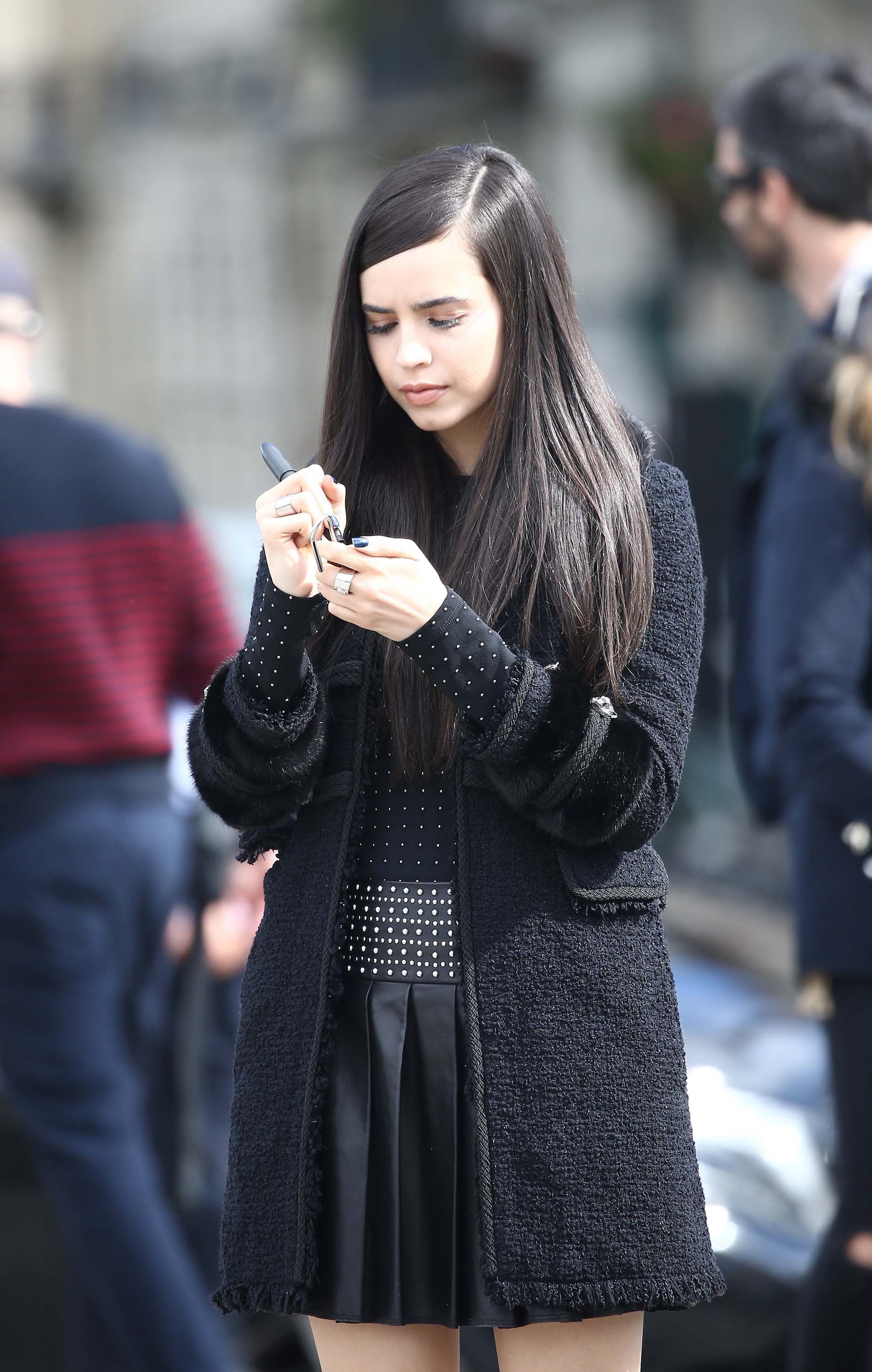 Sofia Carson shooting in Paris