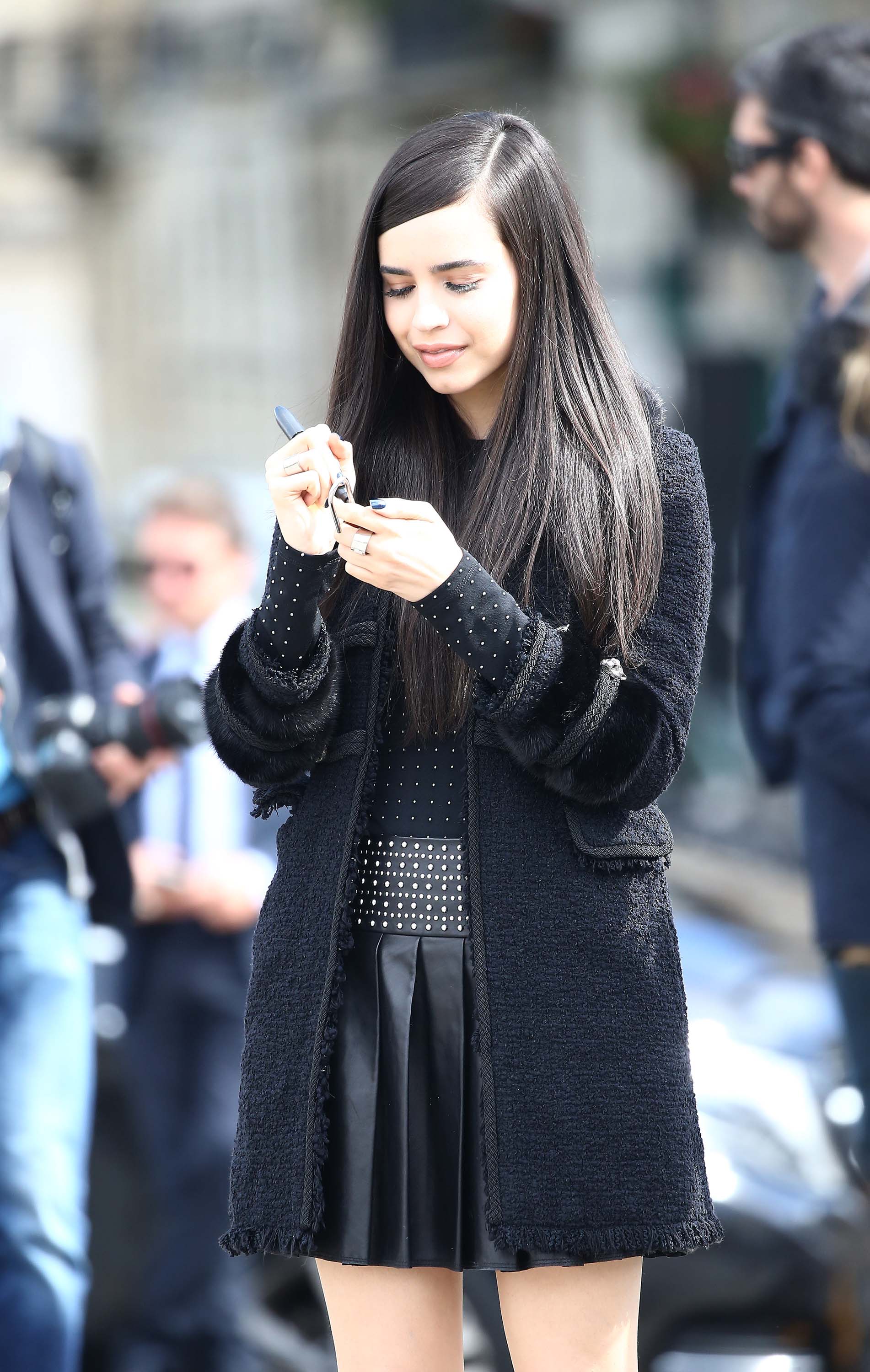 Sofia Carson shooting in Paris