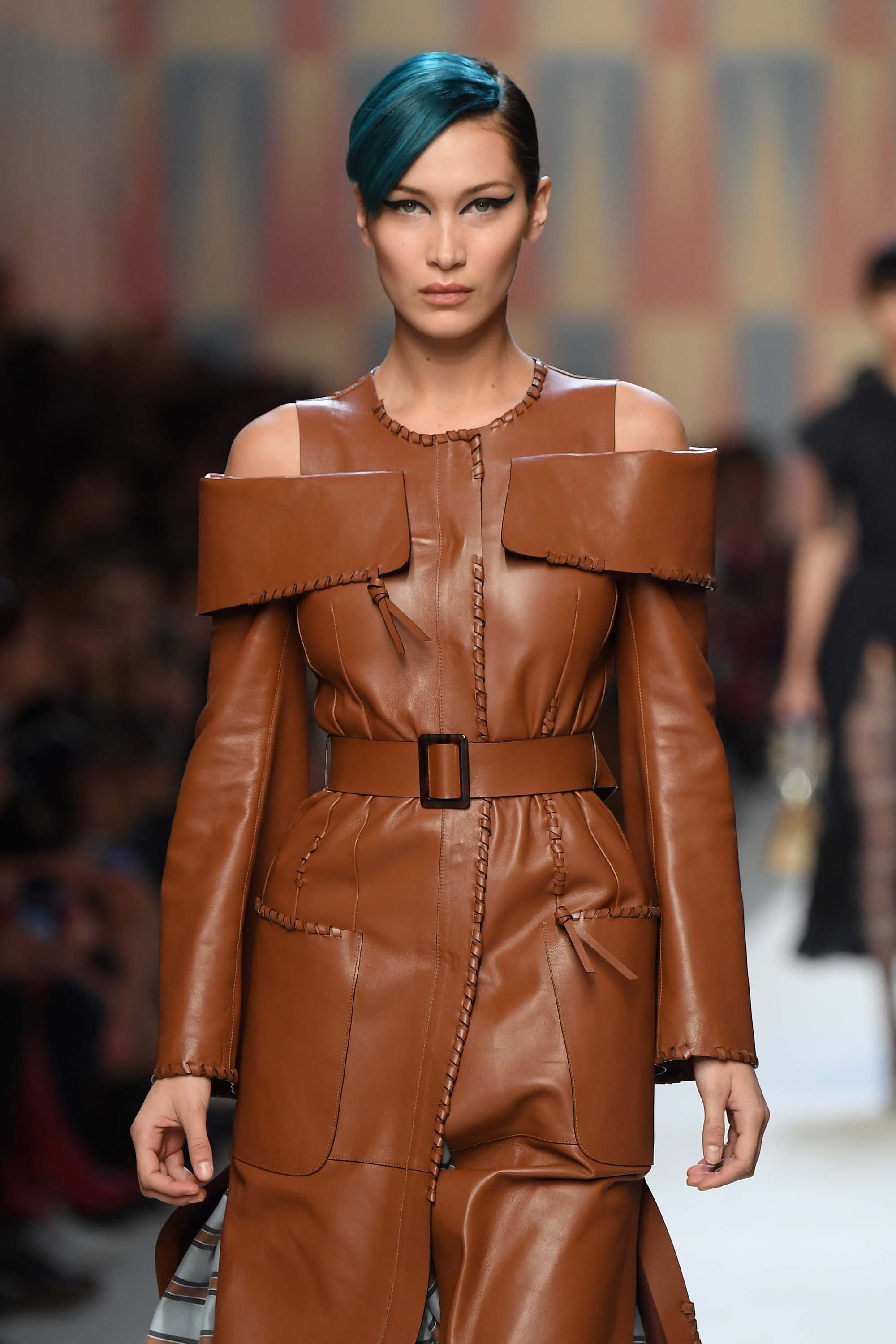 Bella Hadid runway at Fendi Fashion Show