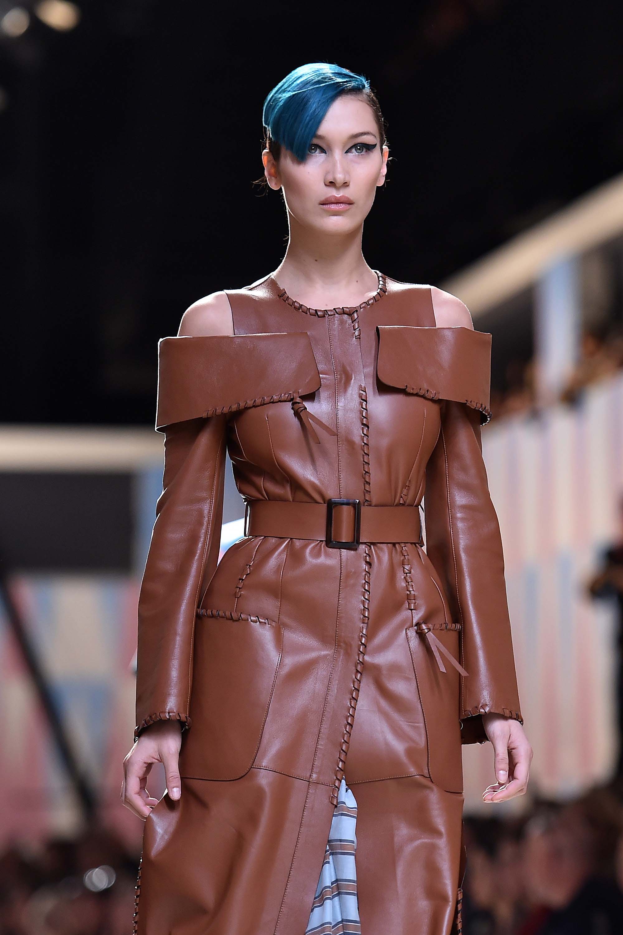 Bella Hadid runway at Fendi Fashion Show