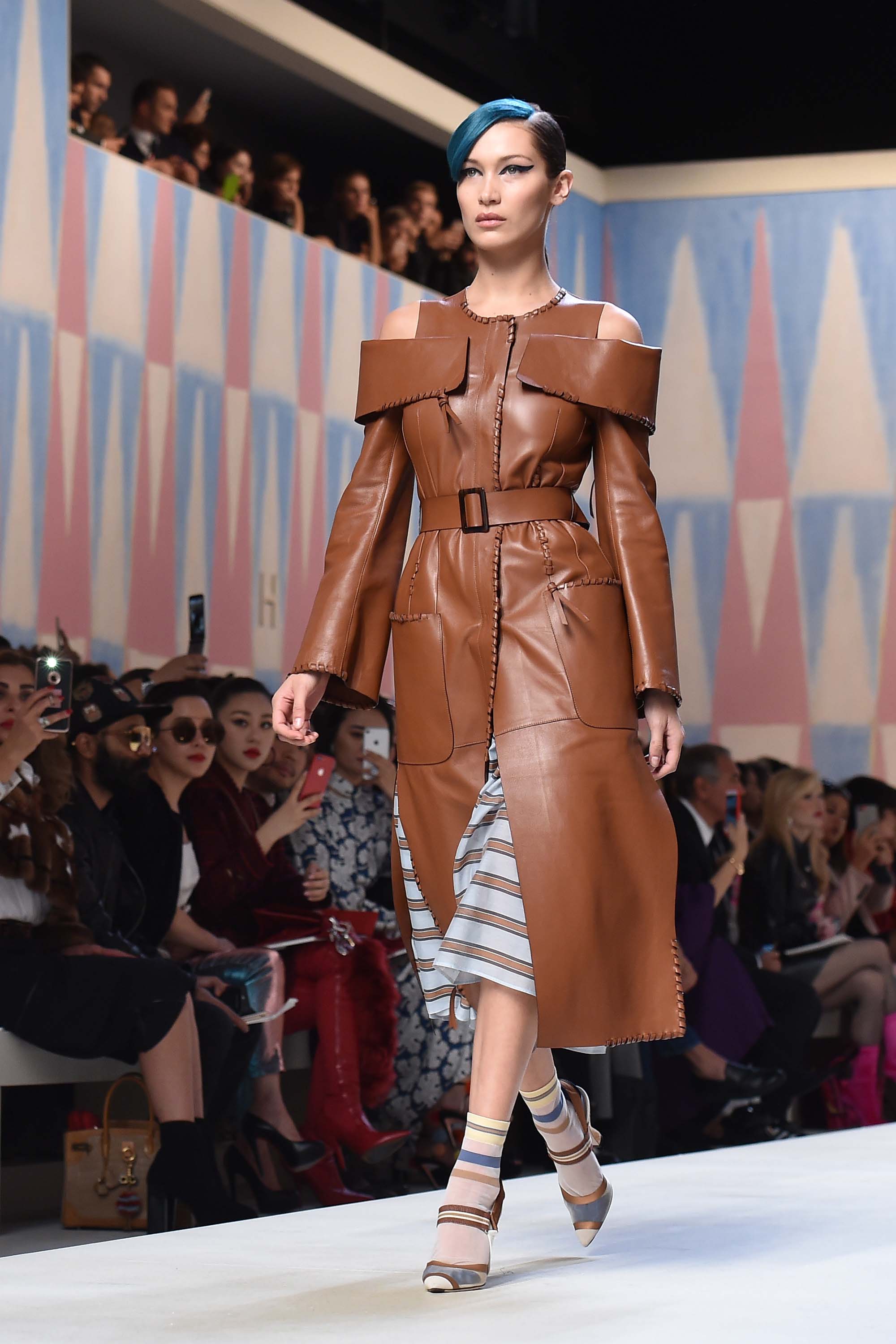 Bella Hadid runway at Fendi Fashion Show