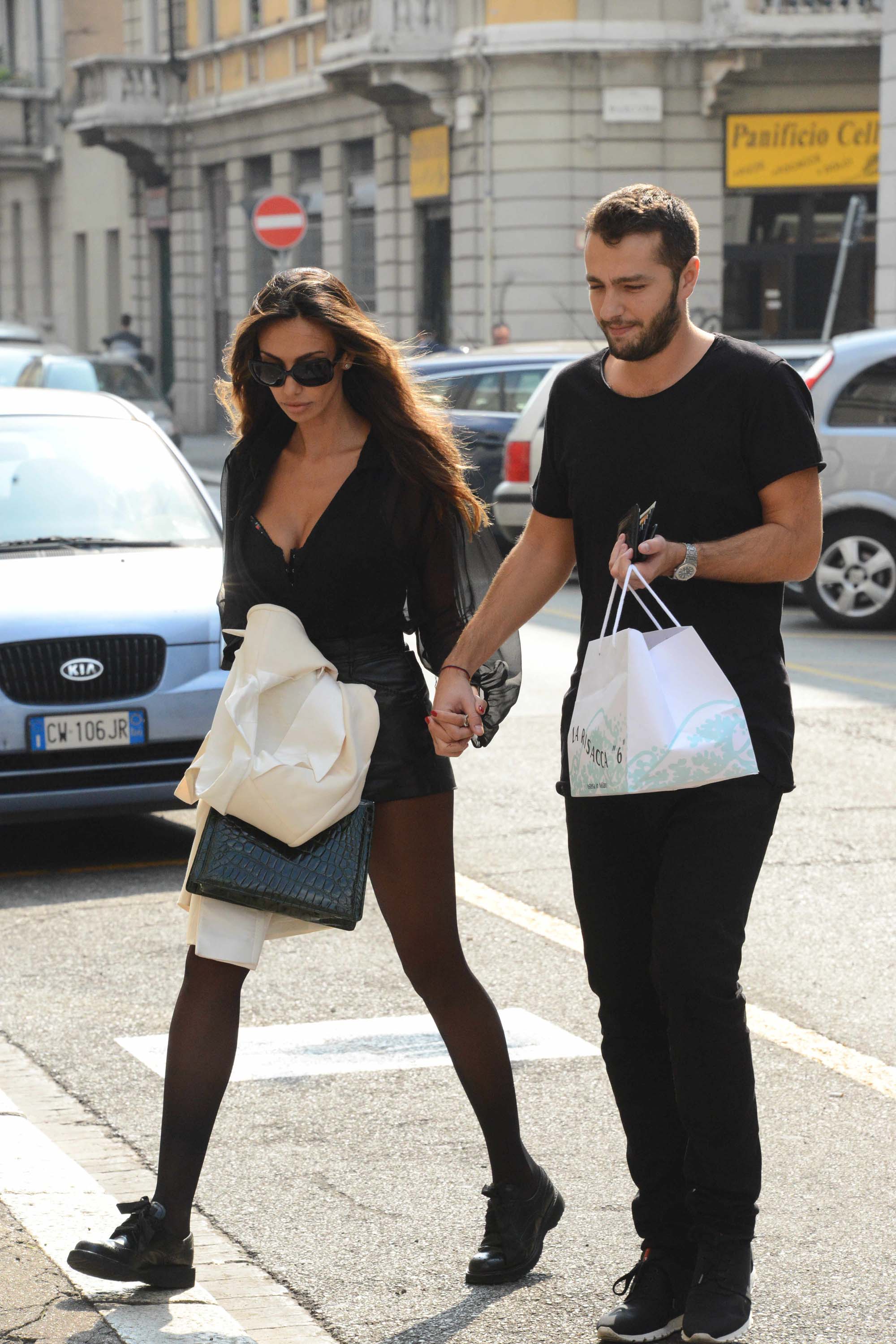 Madalina Ghenea out for a walk in Milan