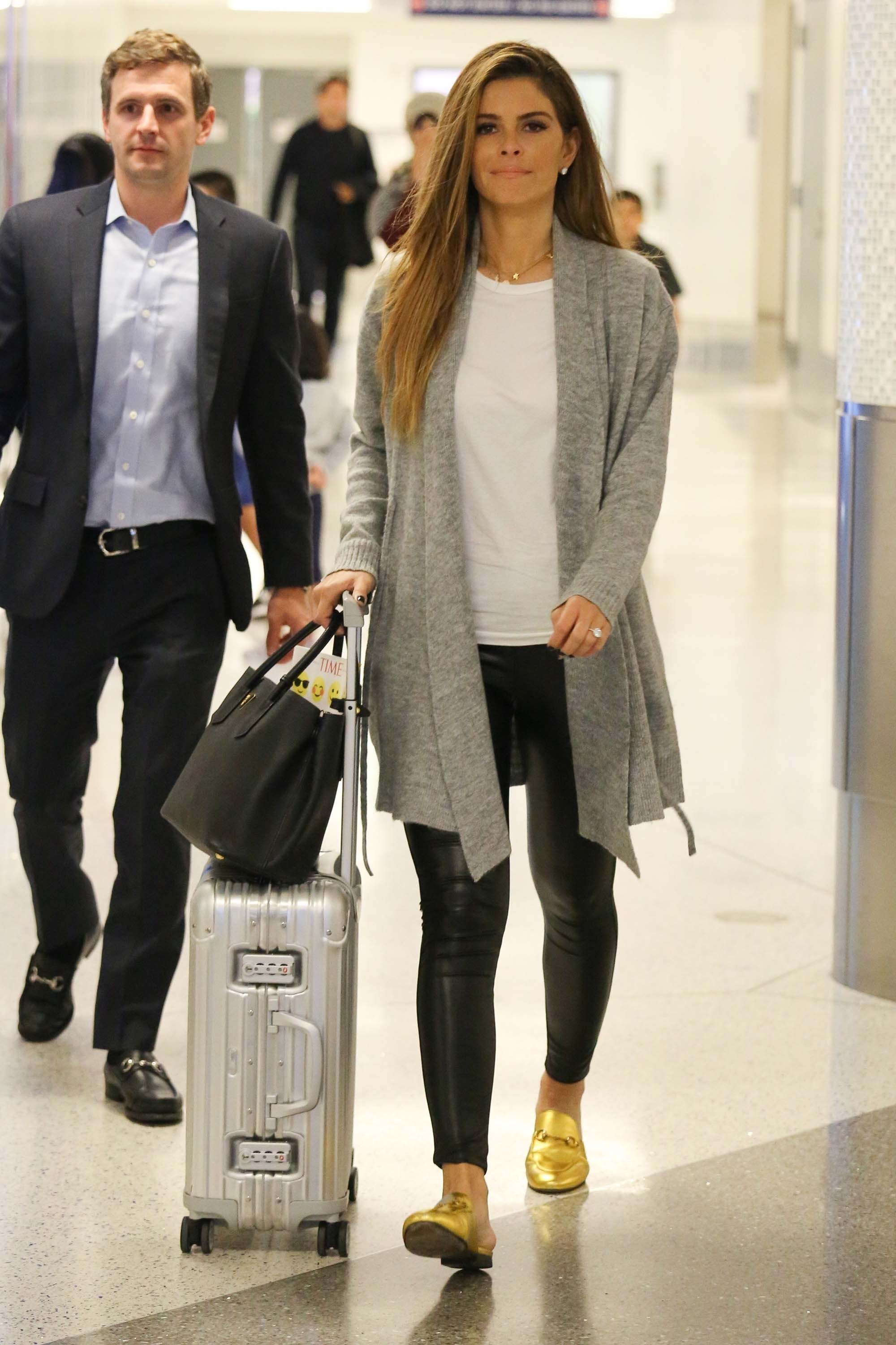 Maria Menounos arrives at LAX