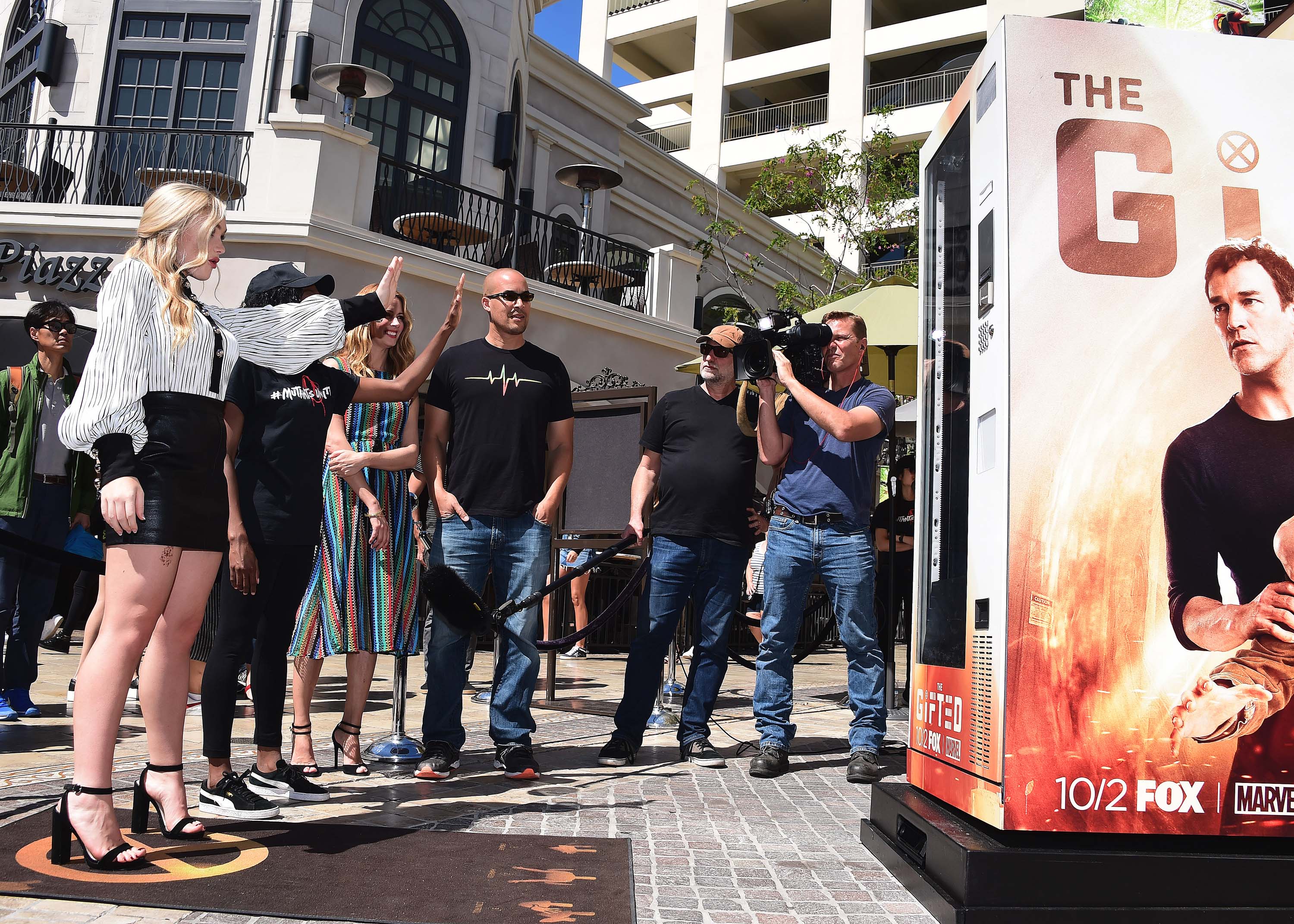 Natalie Alyn Lind attends The Gifted Vending Machine Stunt