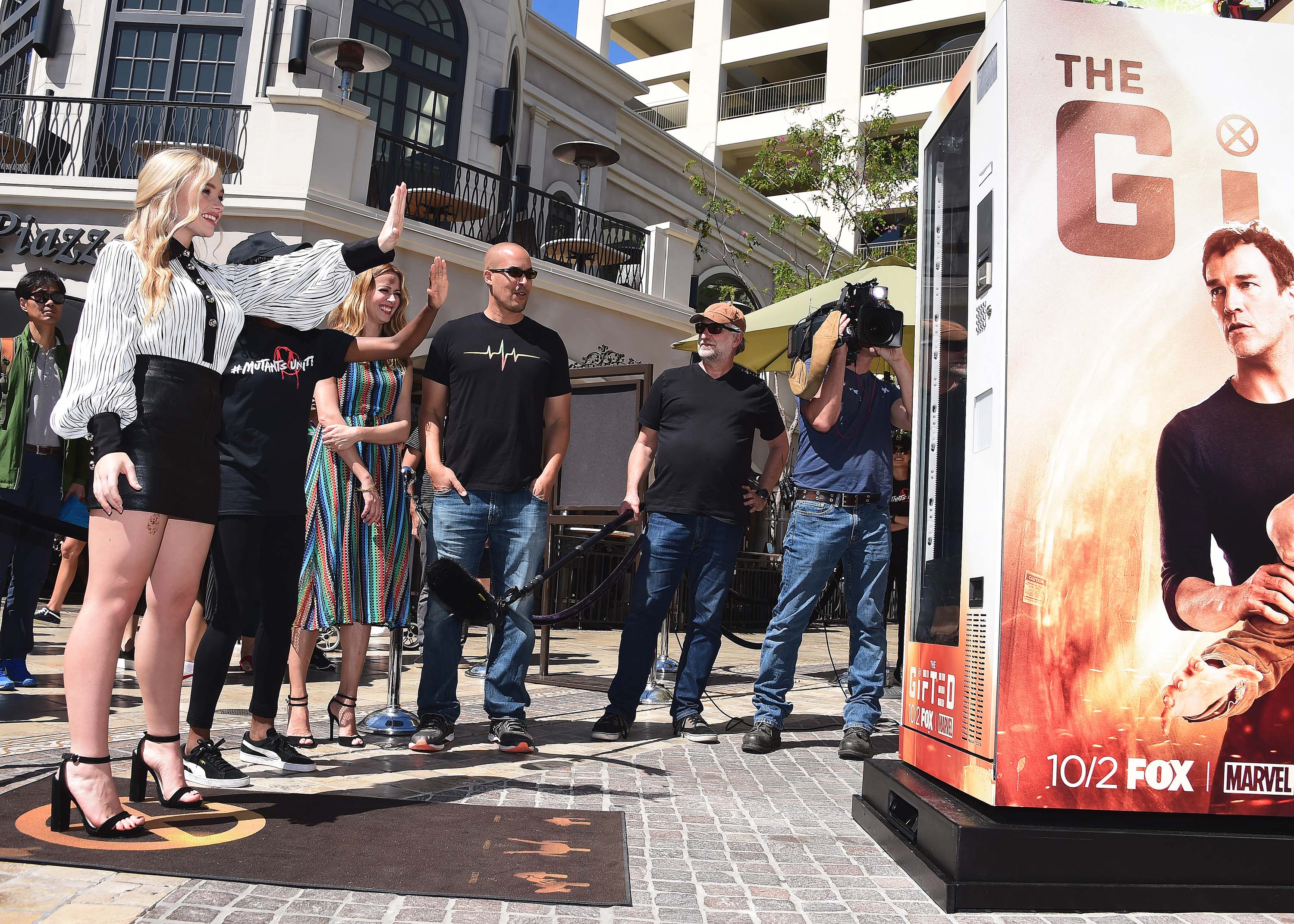 Natalie Alyn Lind attends The Gifted Vending Machine Stunt