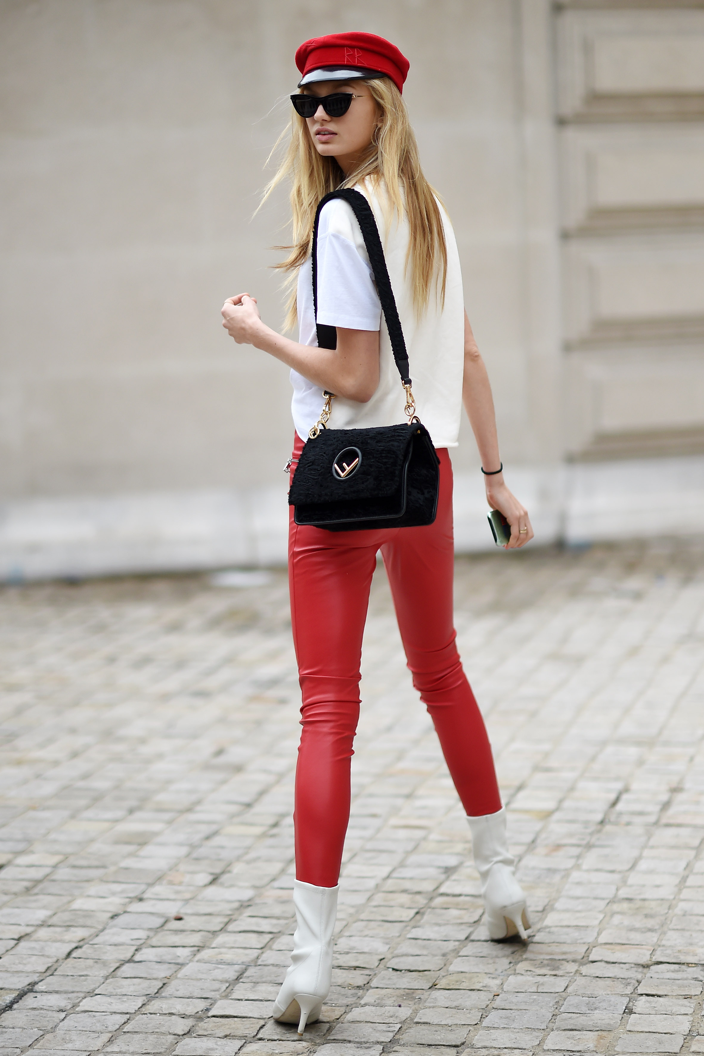 Romee Strijd attends Balmain show