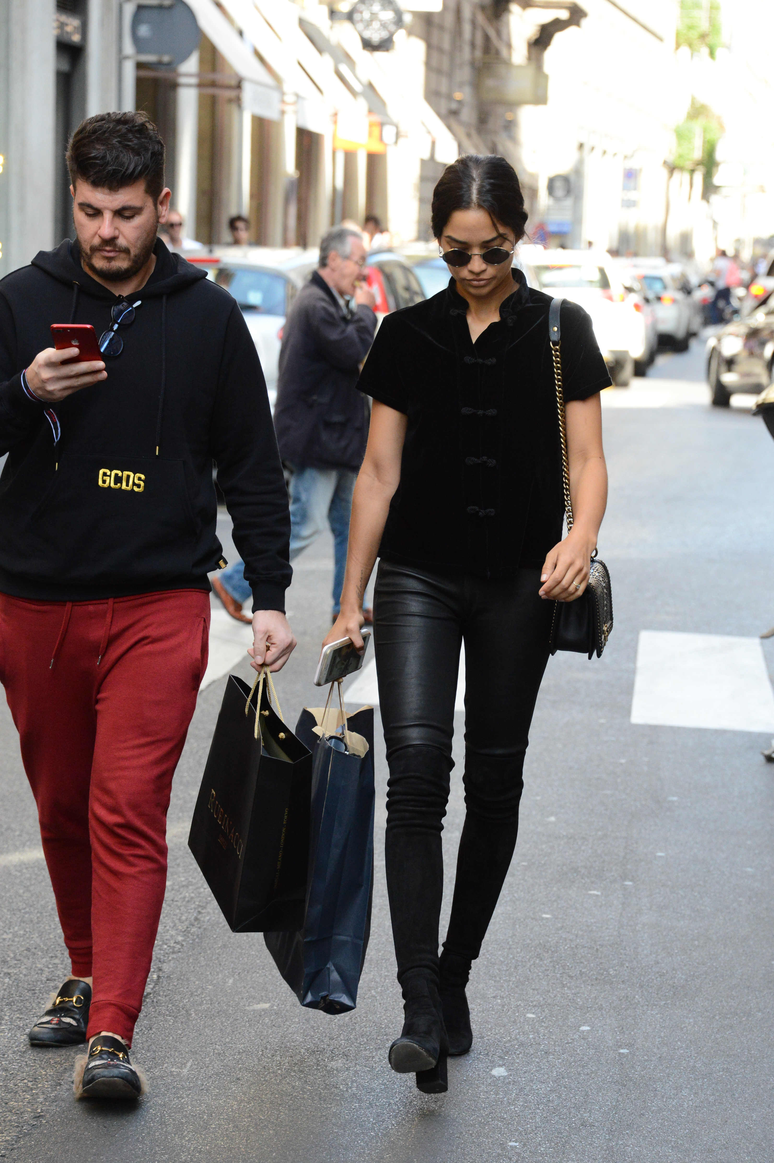 Shanina Shaik shopping with friends