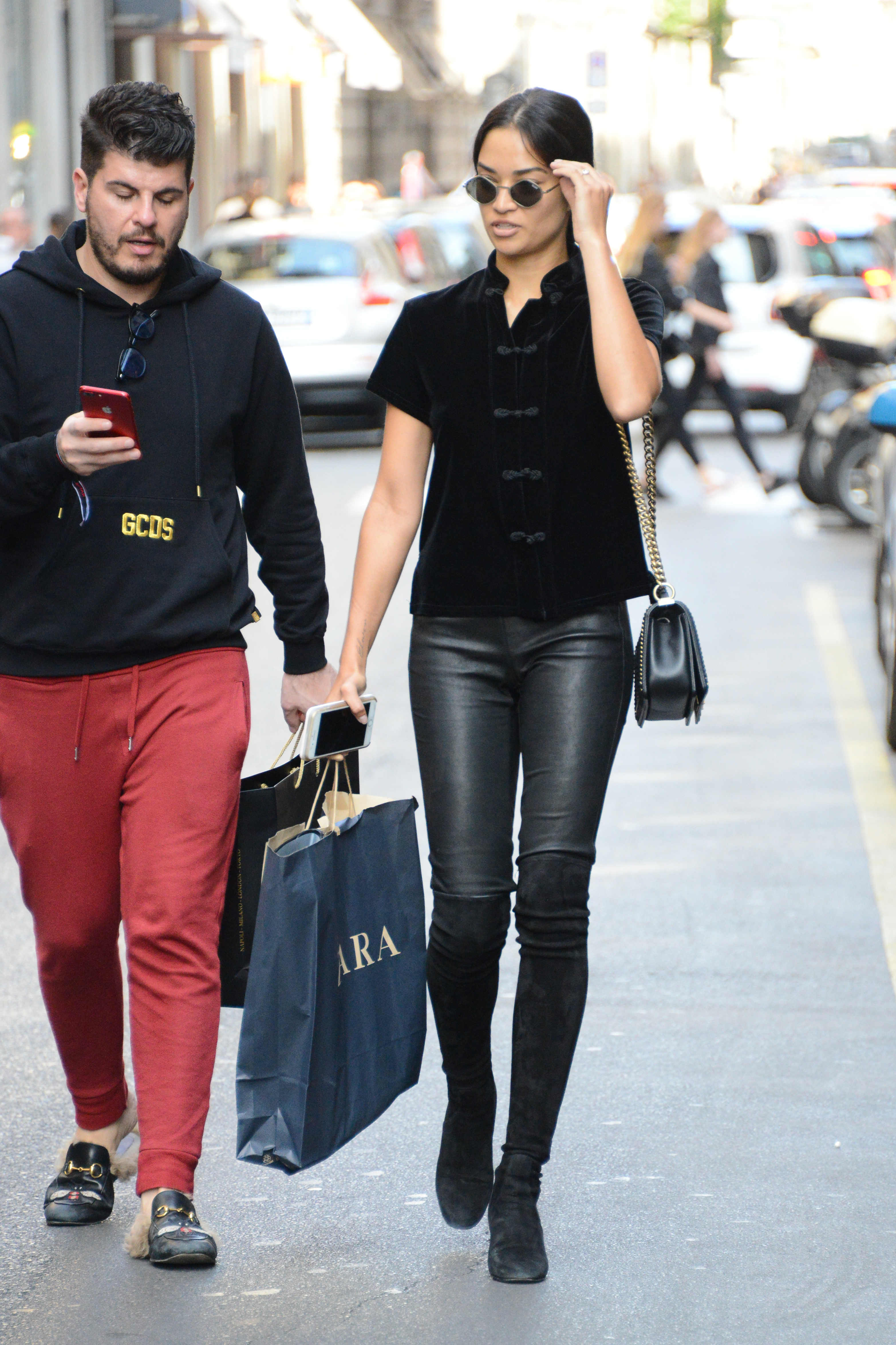 Shanina Shaik shopping with friends