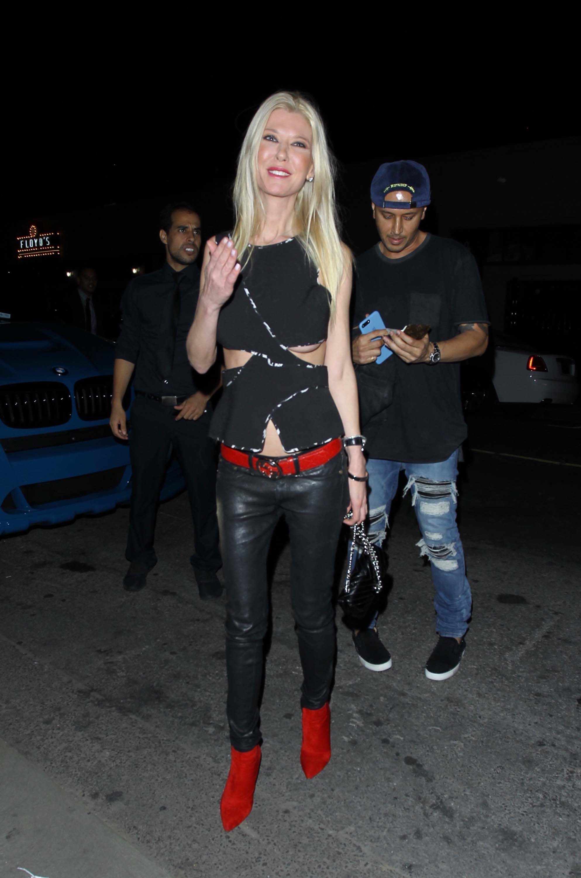 Tara Reid was spotted arriving at Beauty & Essex nightclub