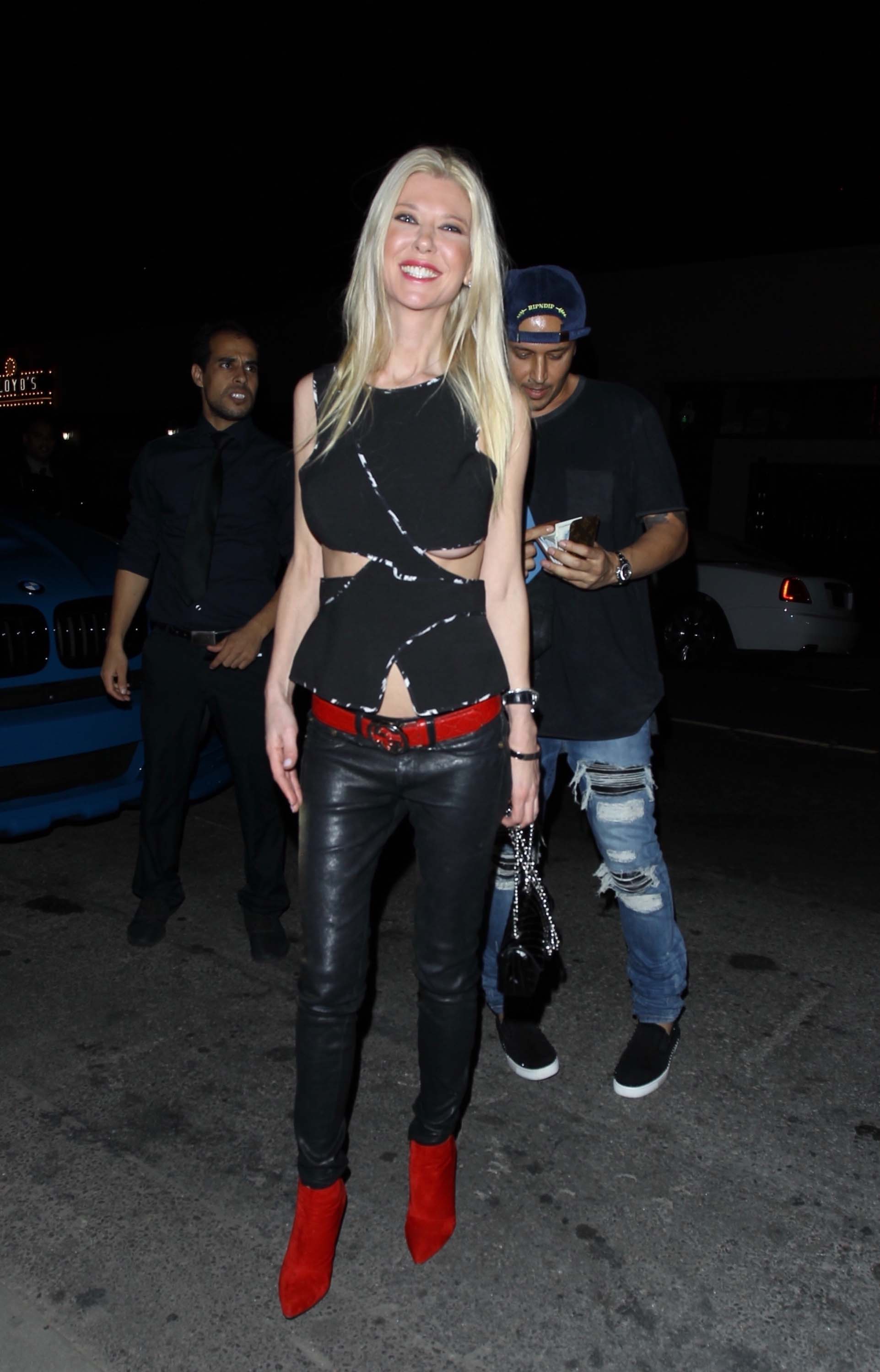 Tara Reid was spotted arriving at Beauty & Essex nightclub