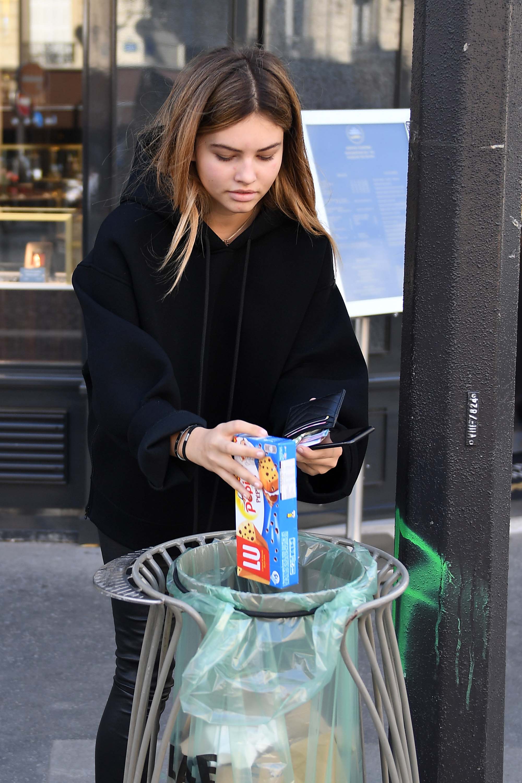 Thylane Blondeau out in Paris