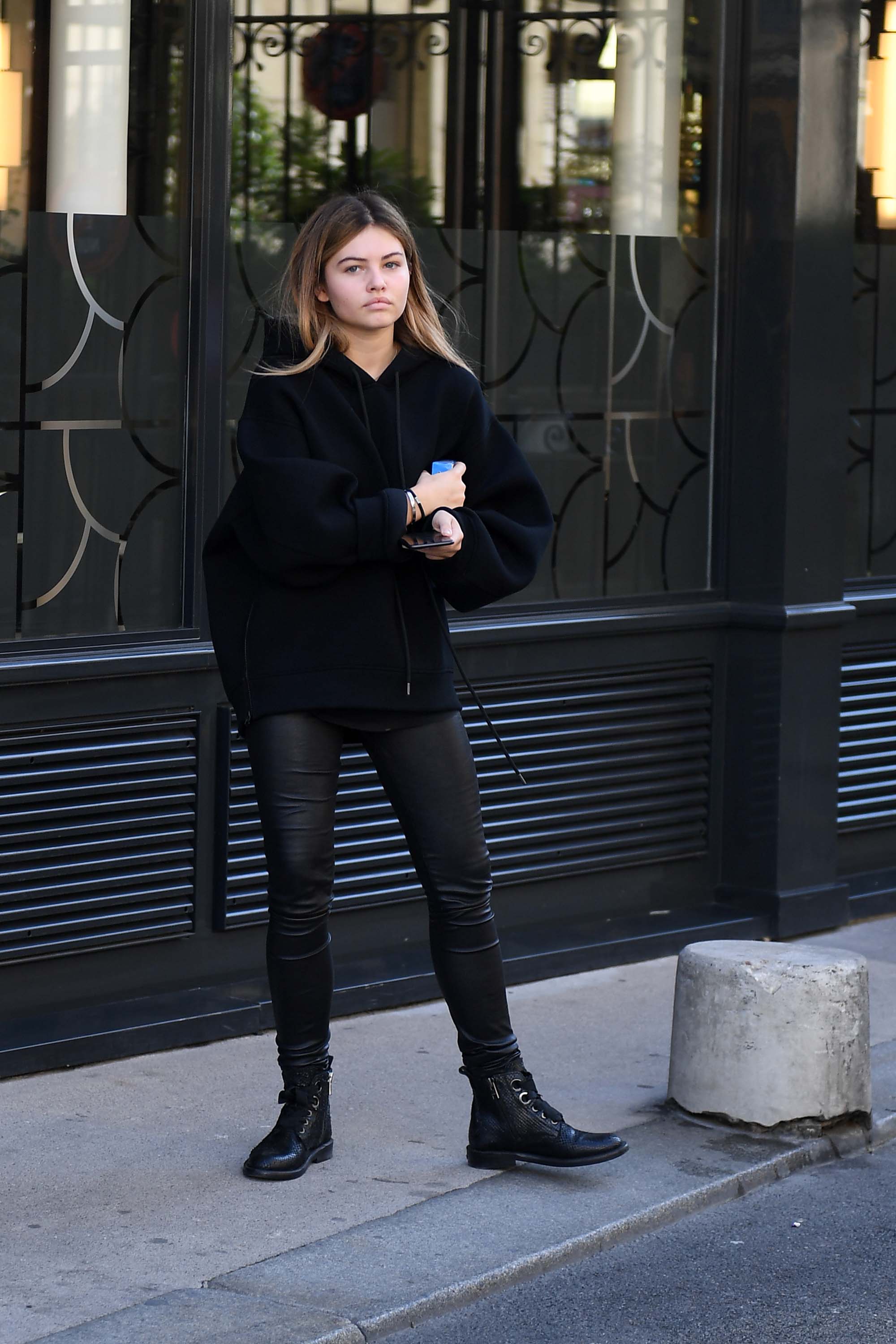 Thylane Blondeau out in Paris