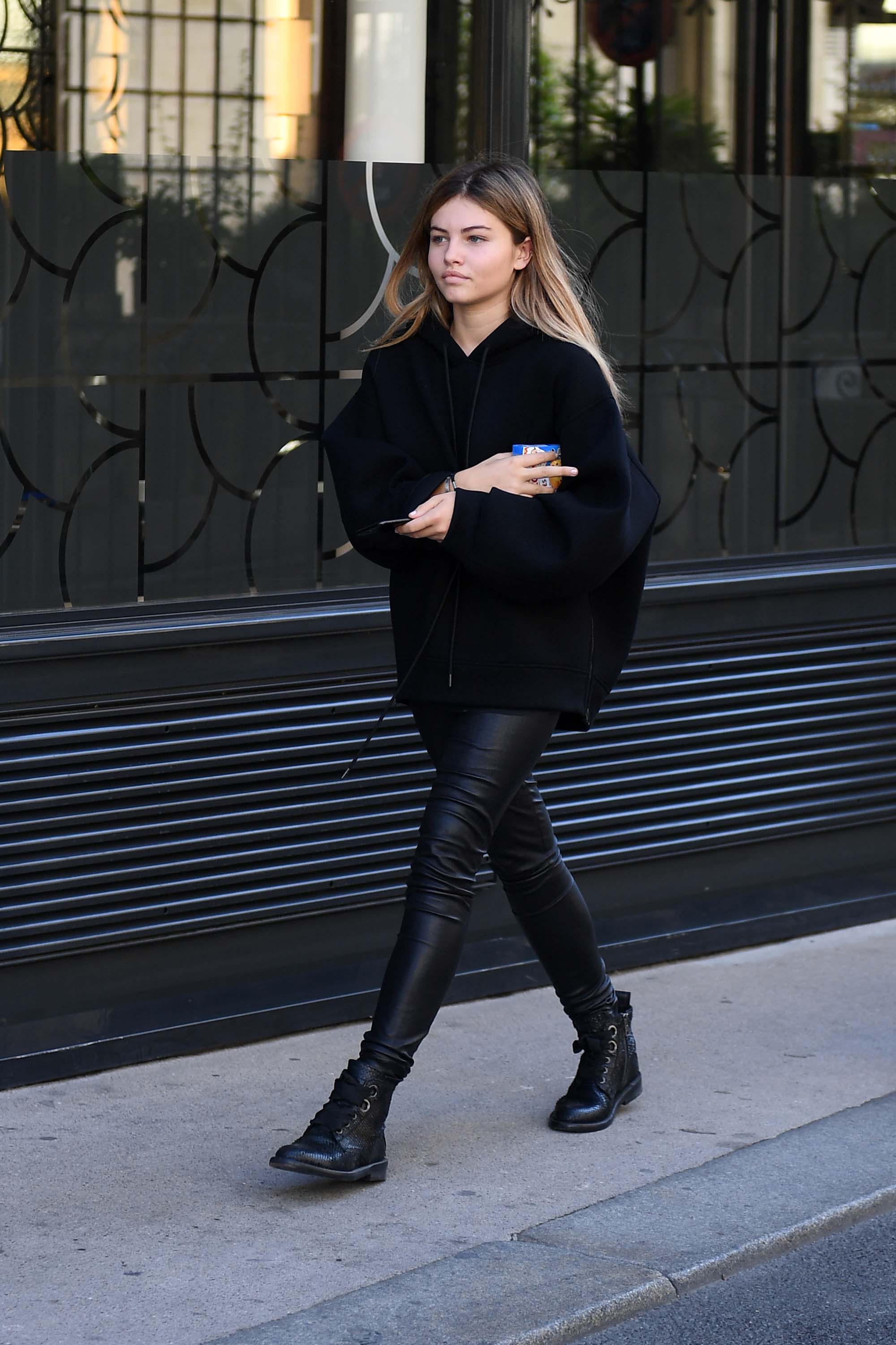 Thylane Blondeau out in Paris