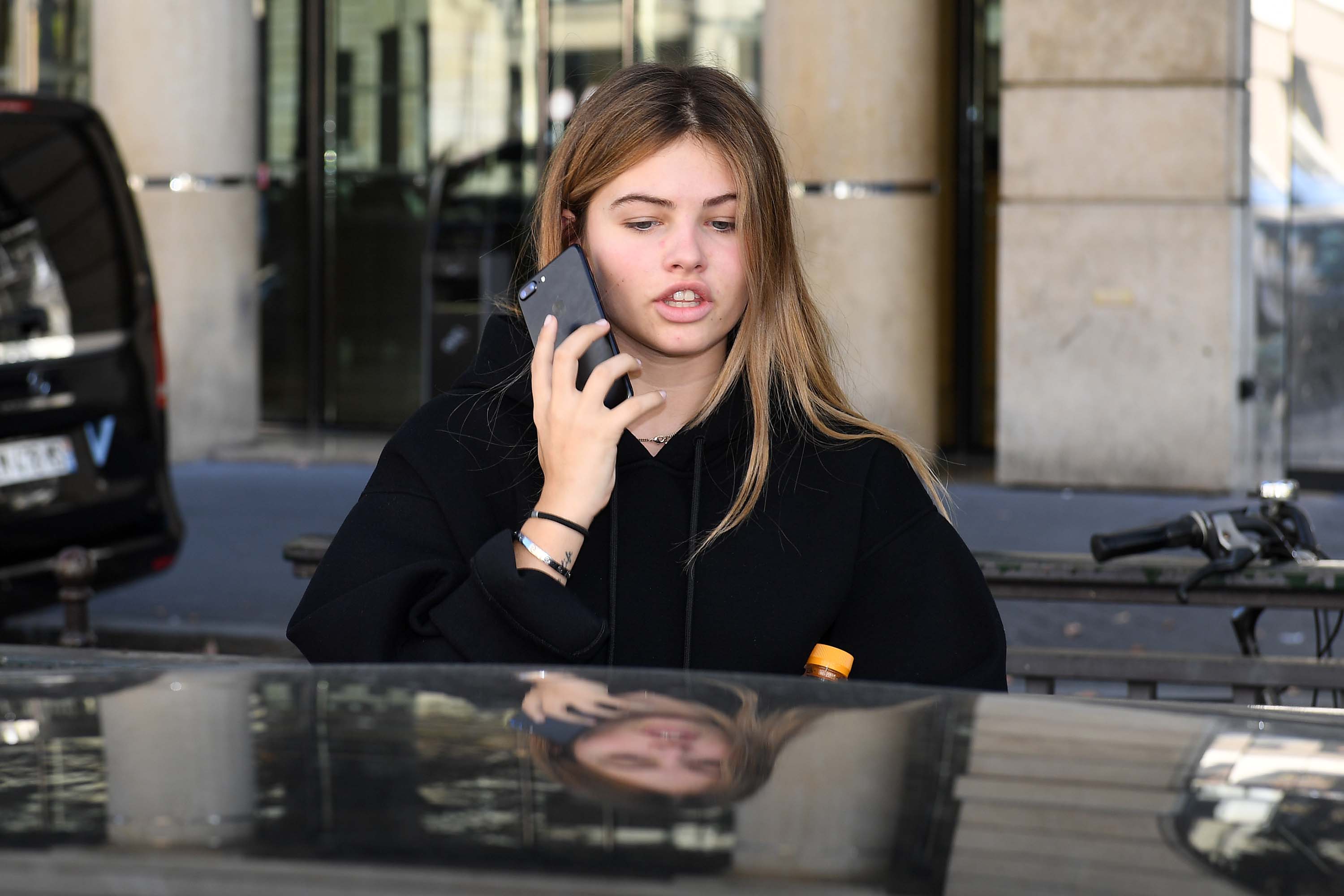 Thylane Blondeau out in Paris