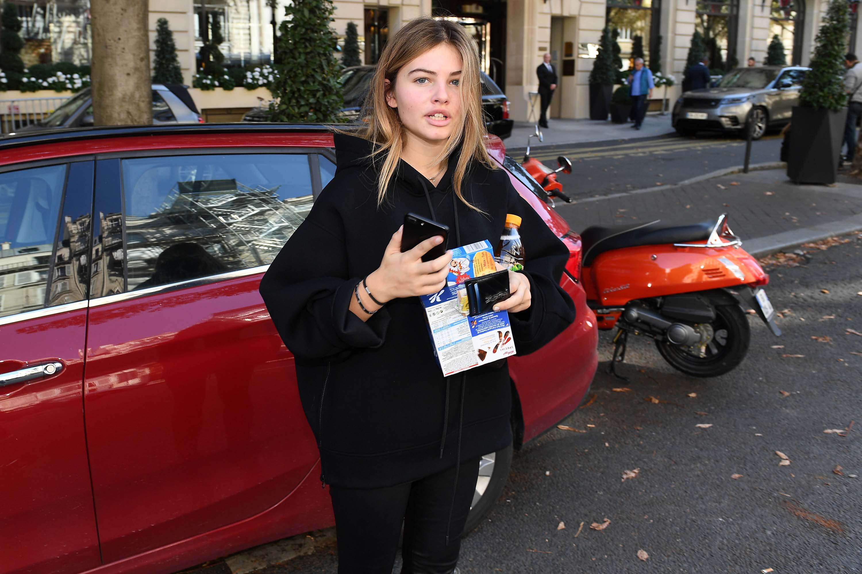 Thylane Blondeau out in Paris