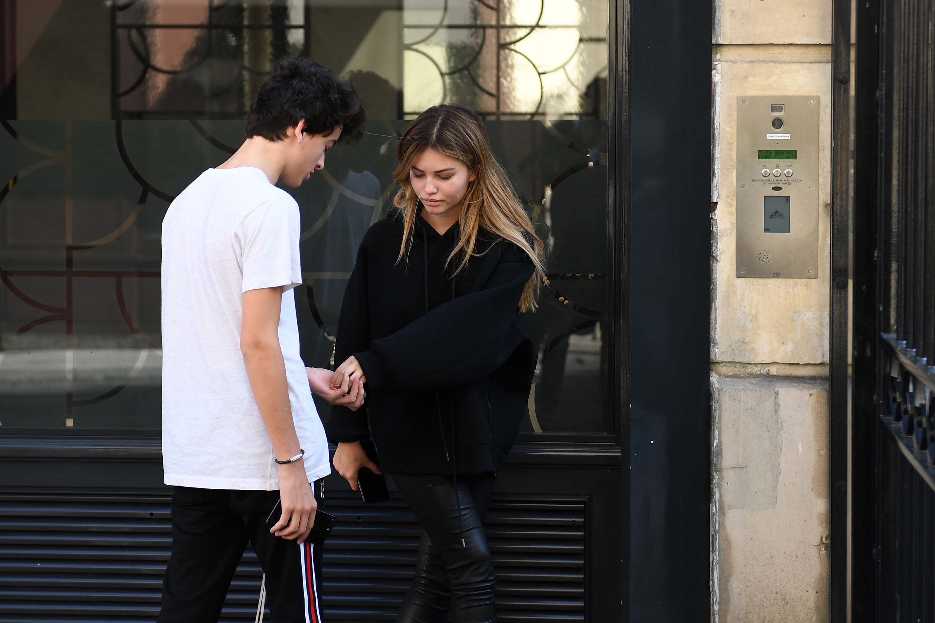 Thylane Blondeau out in Paris