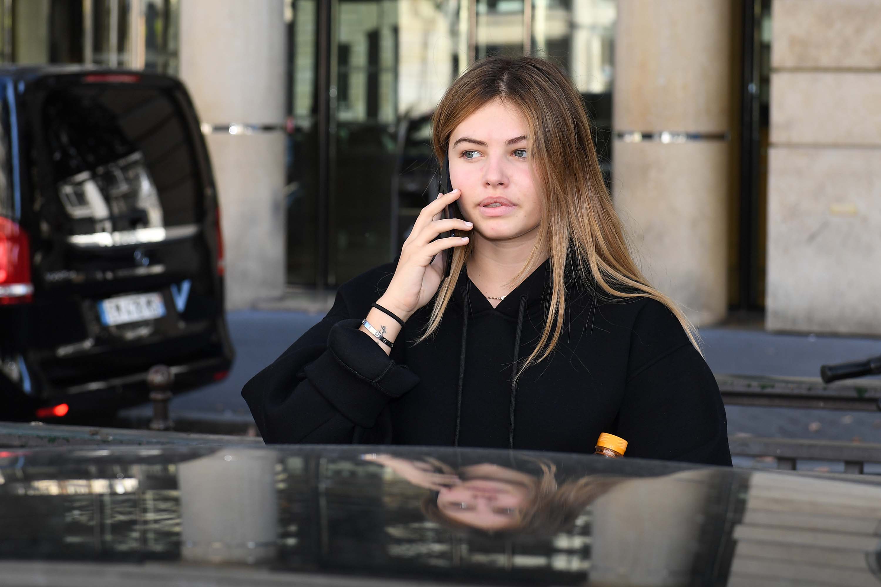 Thylane Blondeau out in Paris