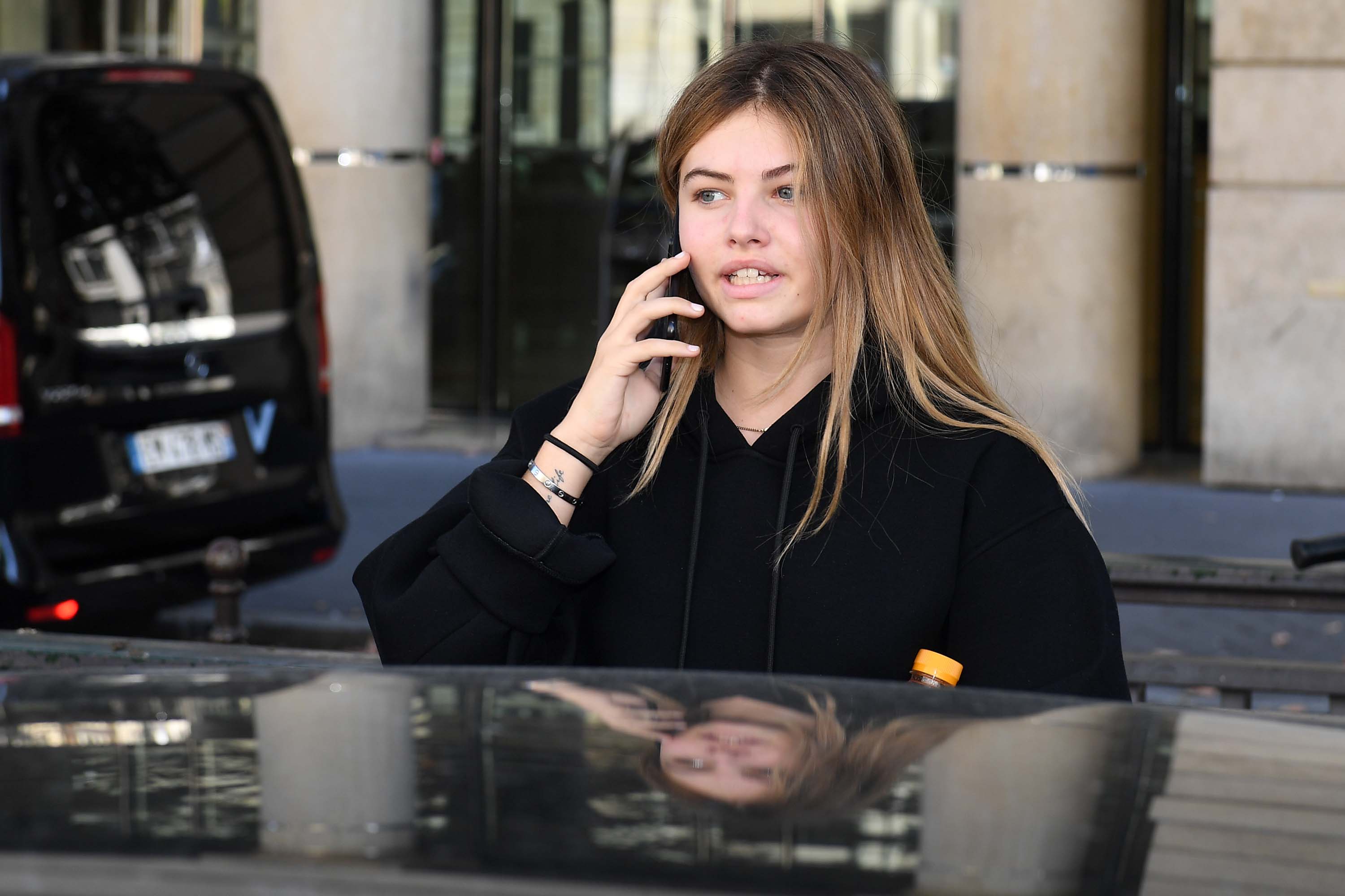 Thylane Blondeau out in Paris