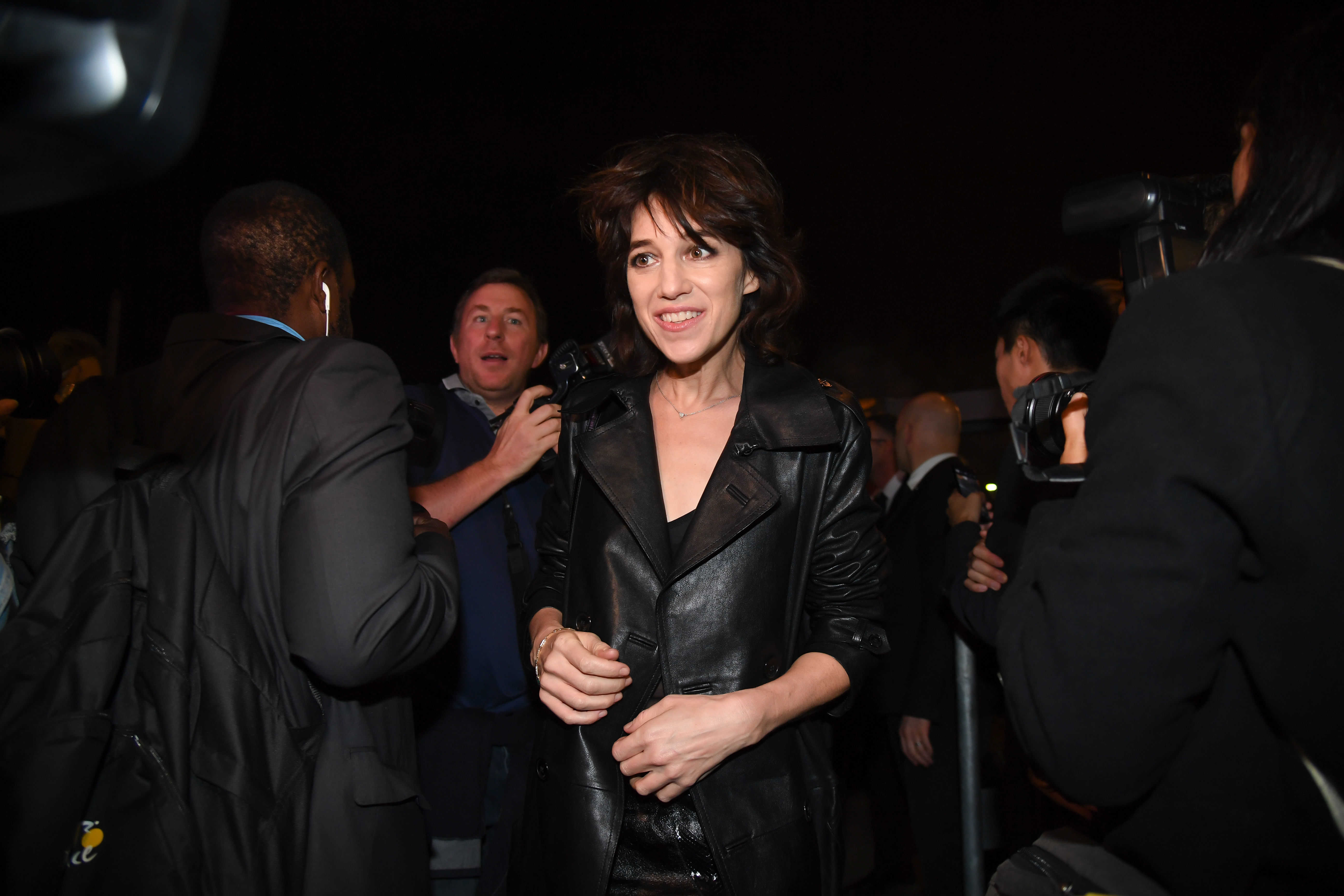 Charlotte Gainsbourg at the Laurent S/S18 fashion show