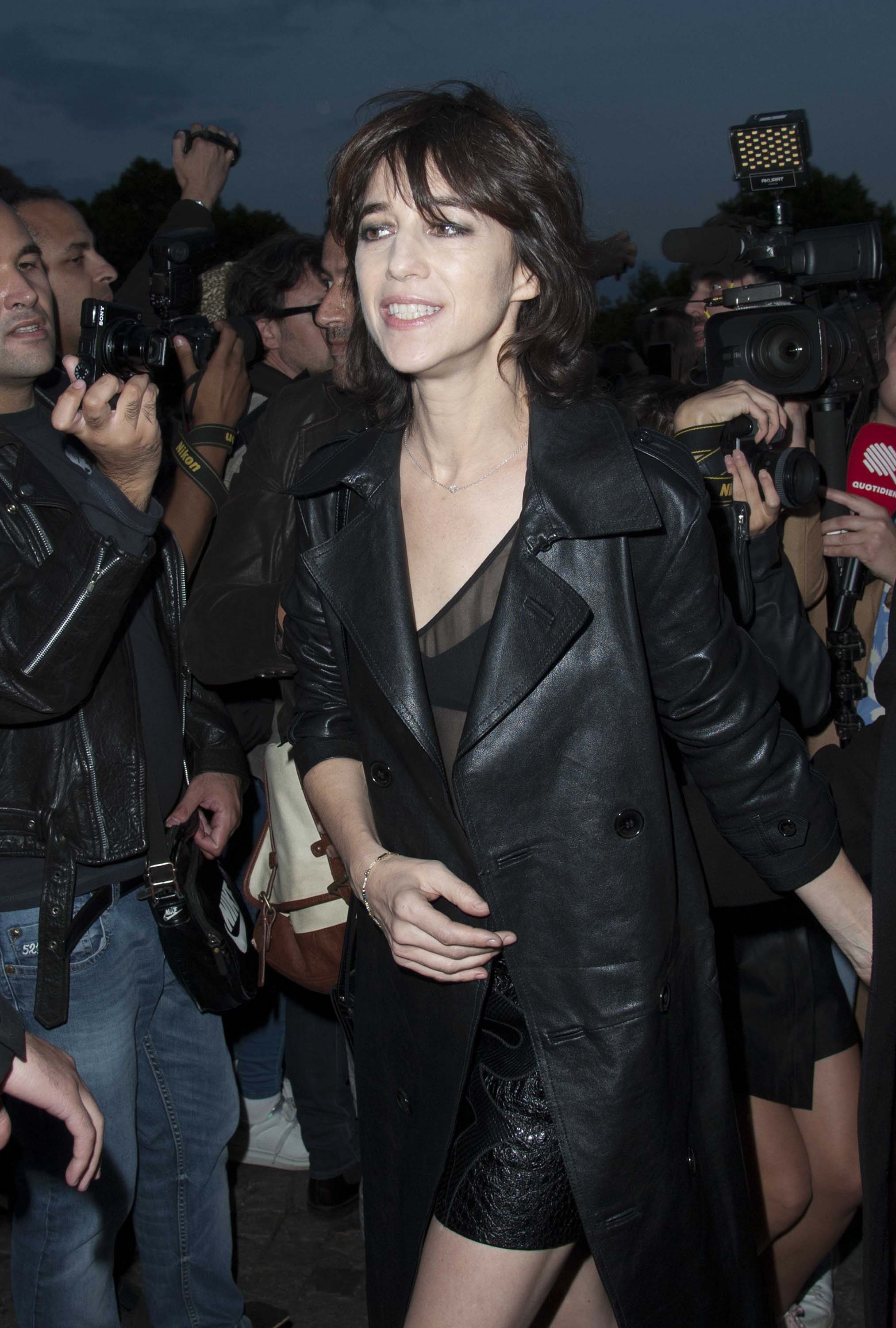 Charlotte Gainsbourg at the Laurent S/S18 fashion show