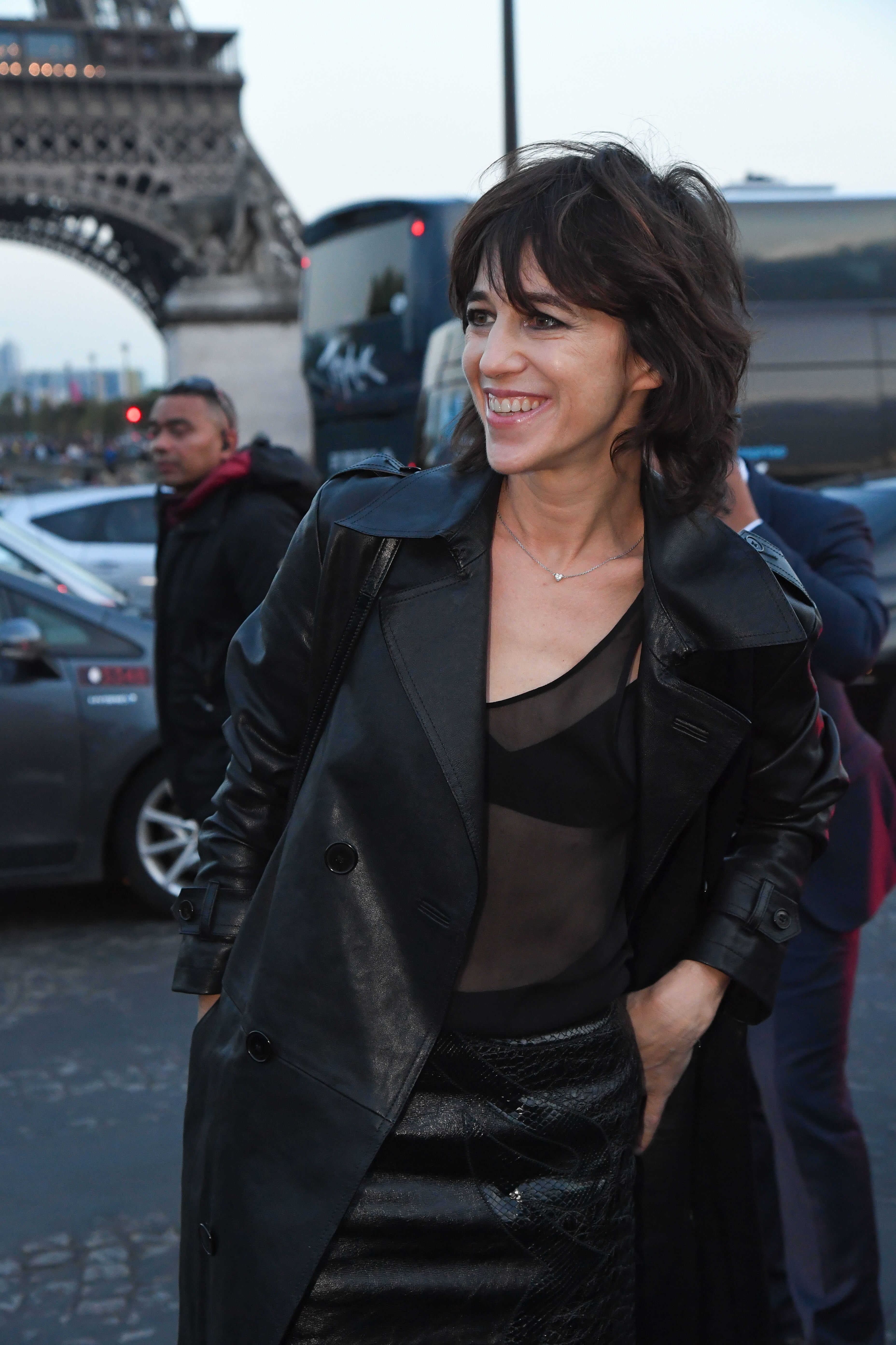 Charlotte Gainsbourg at the Laurent S/S18 fashion show