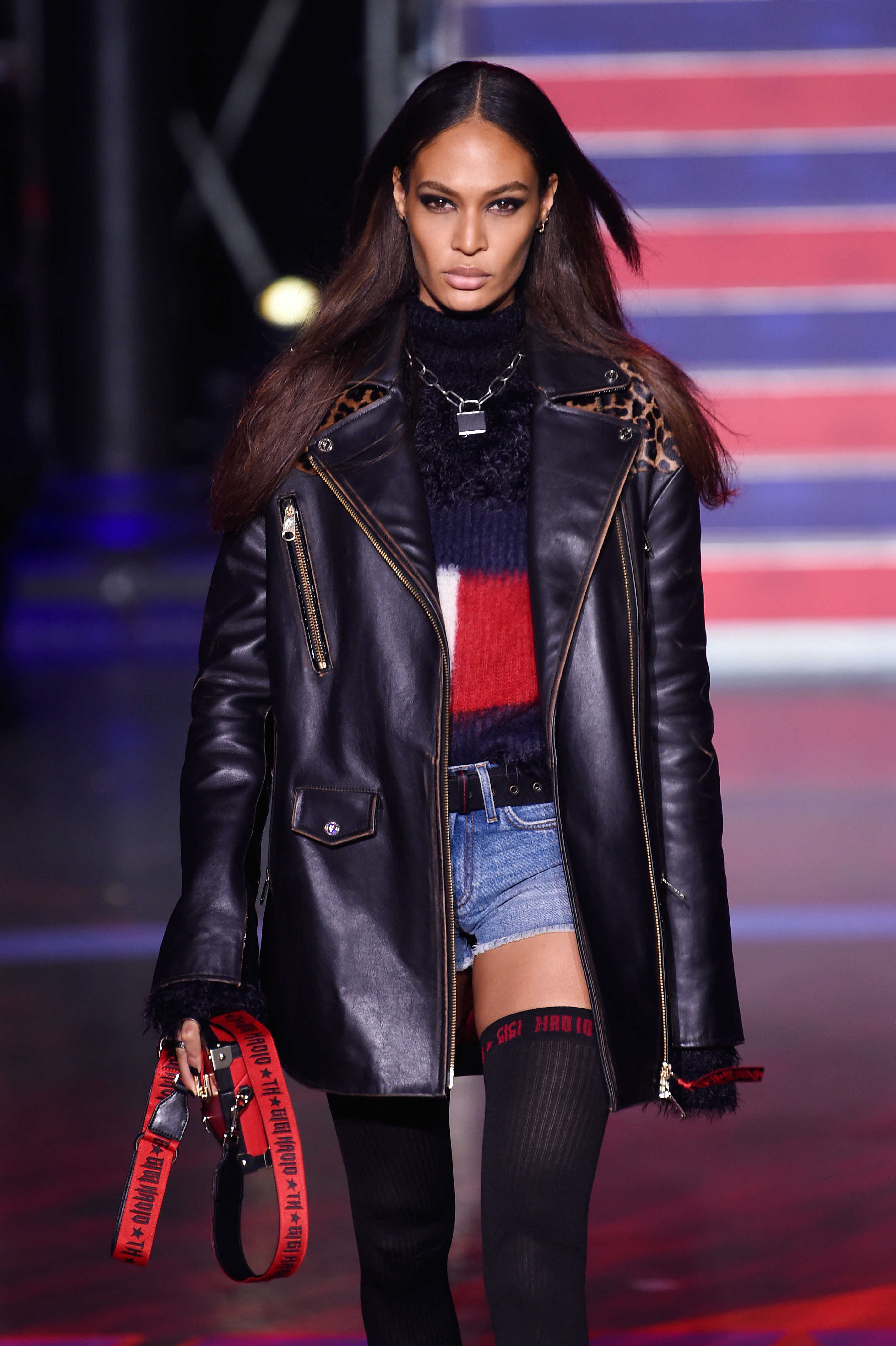 Joan Smalls attends the Tommy Hilfiger show