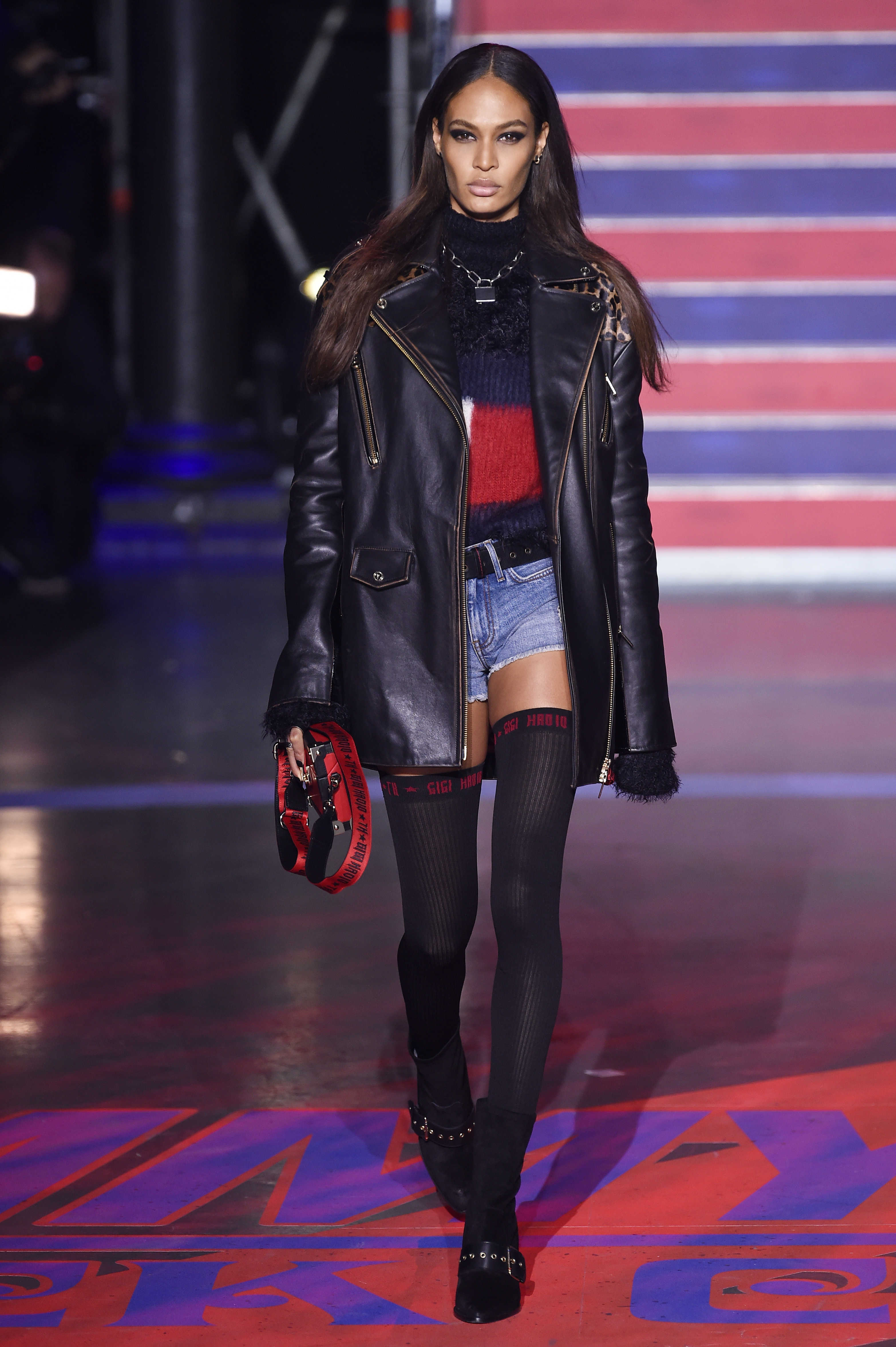 Joan Smalls attends the Tommy Hilfiger show