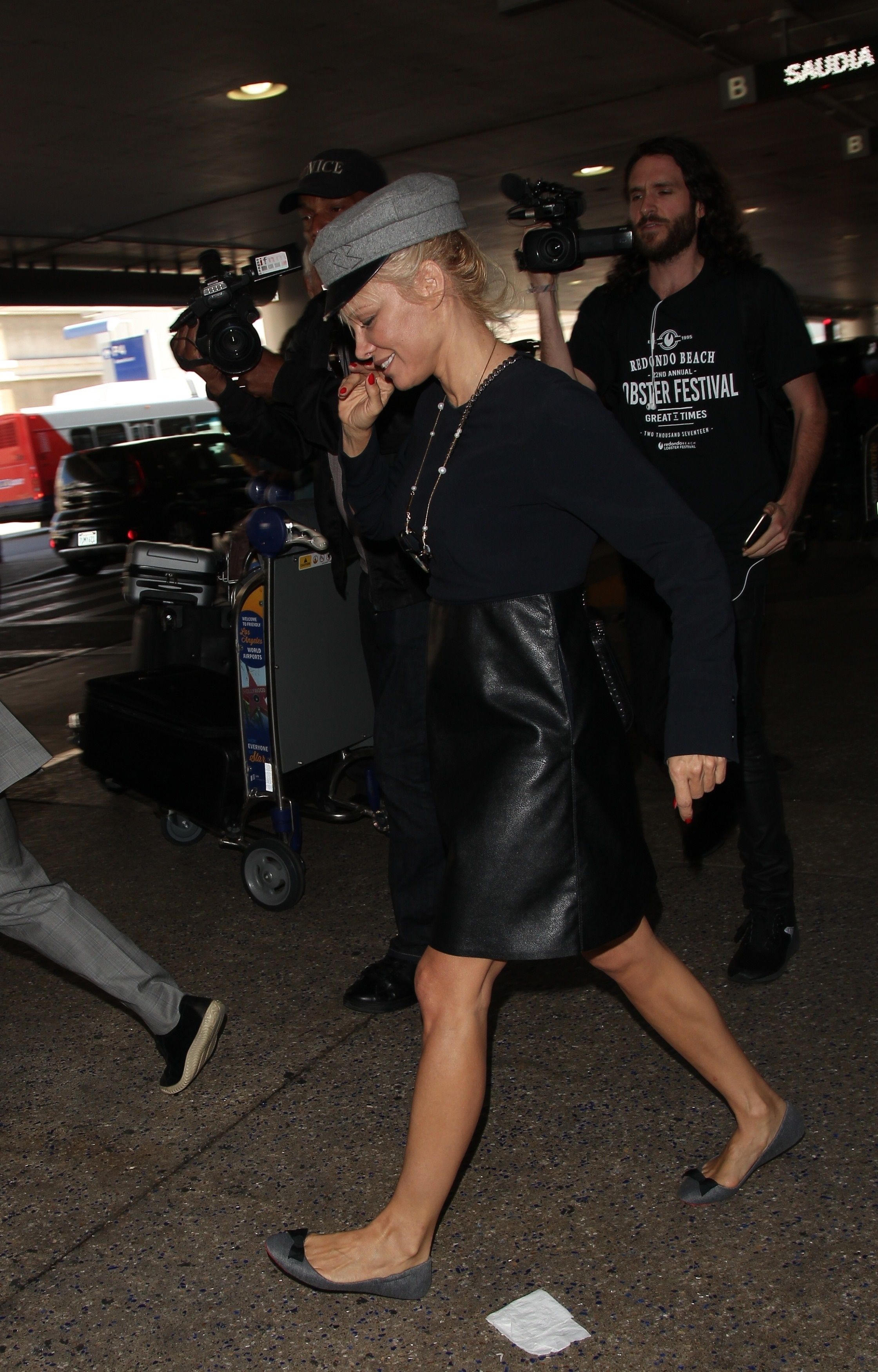 Pamela Anderson arrives at LAX