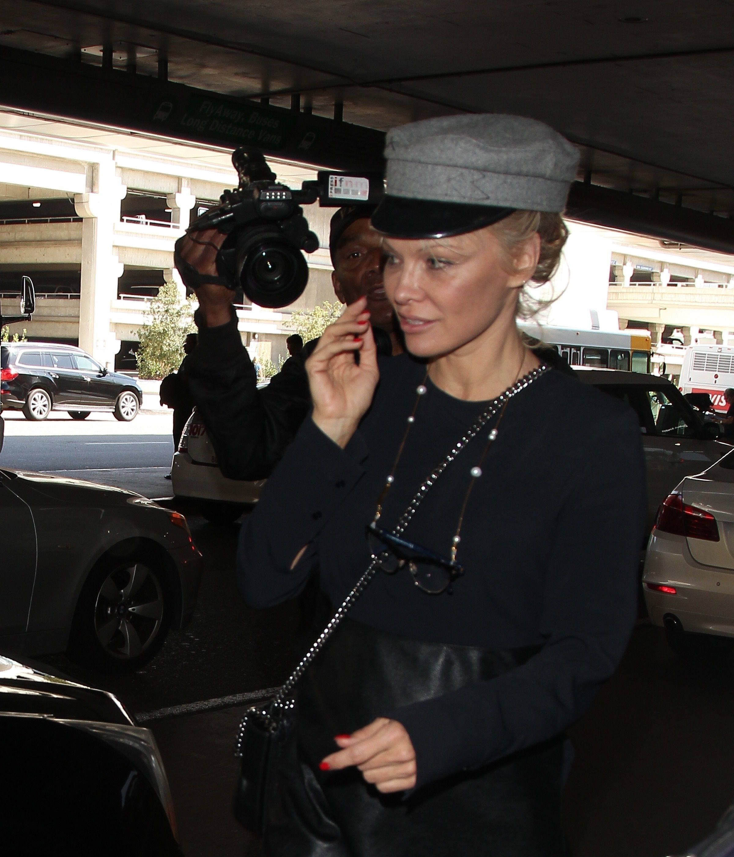 Pamela Anderson arrives at LAX