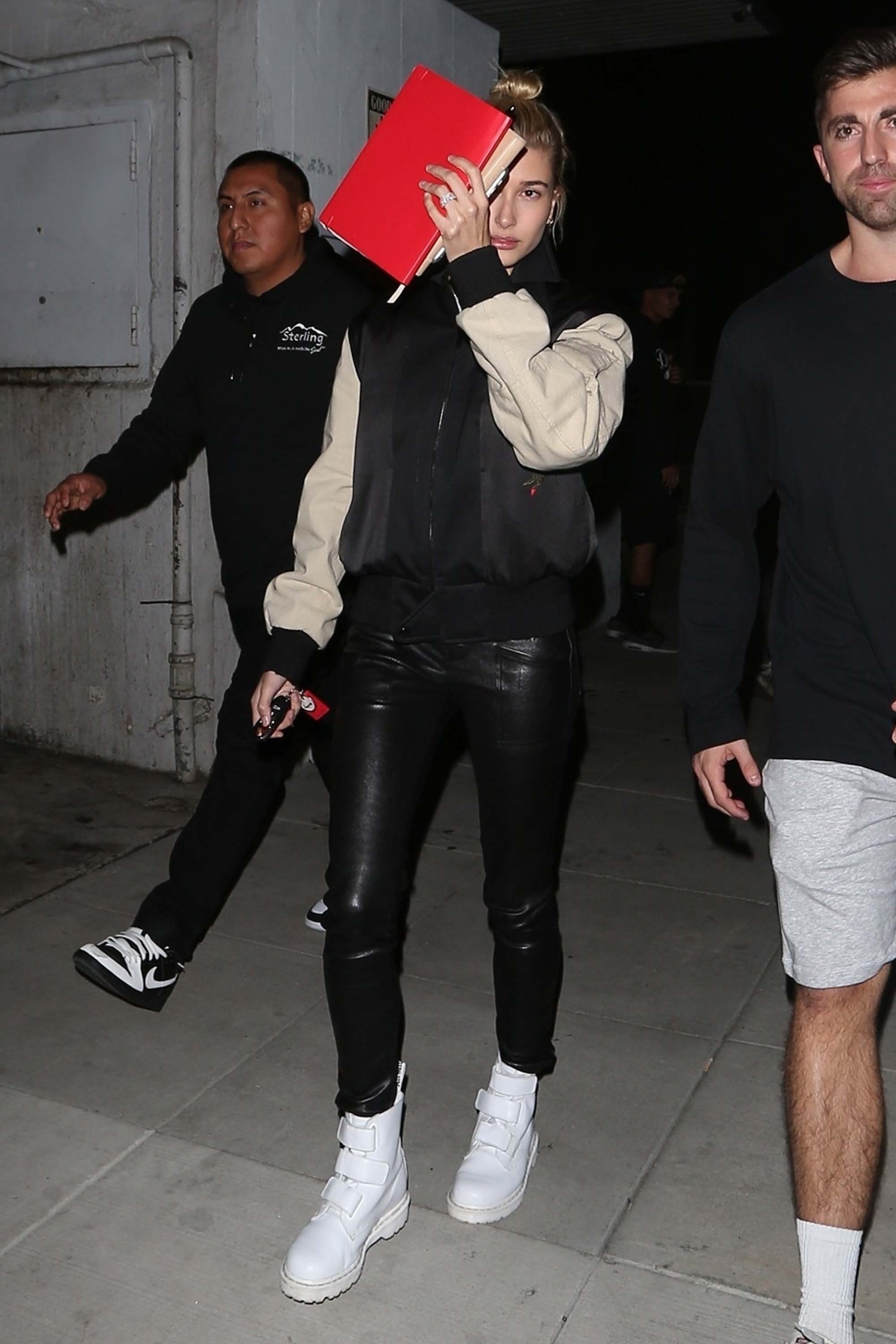 Hailey Baldwin outside Hillsong Church