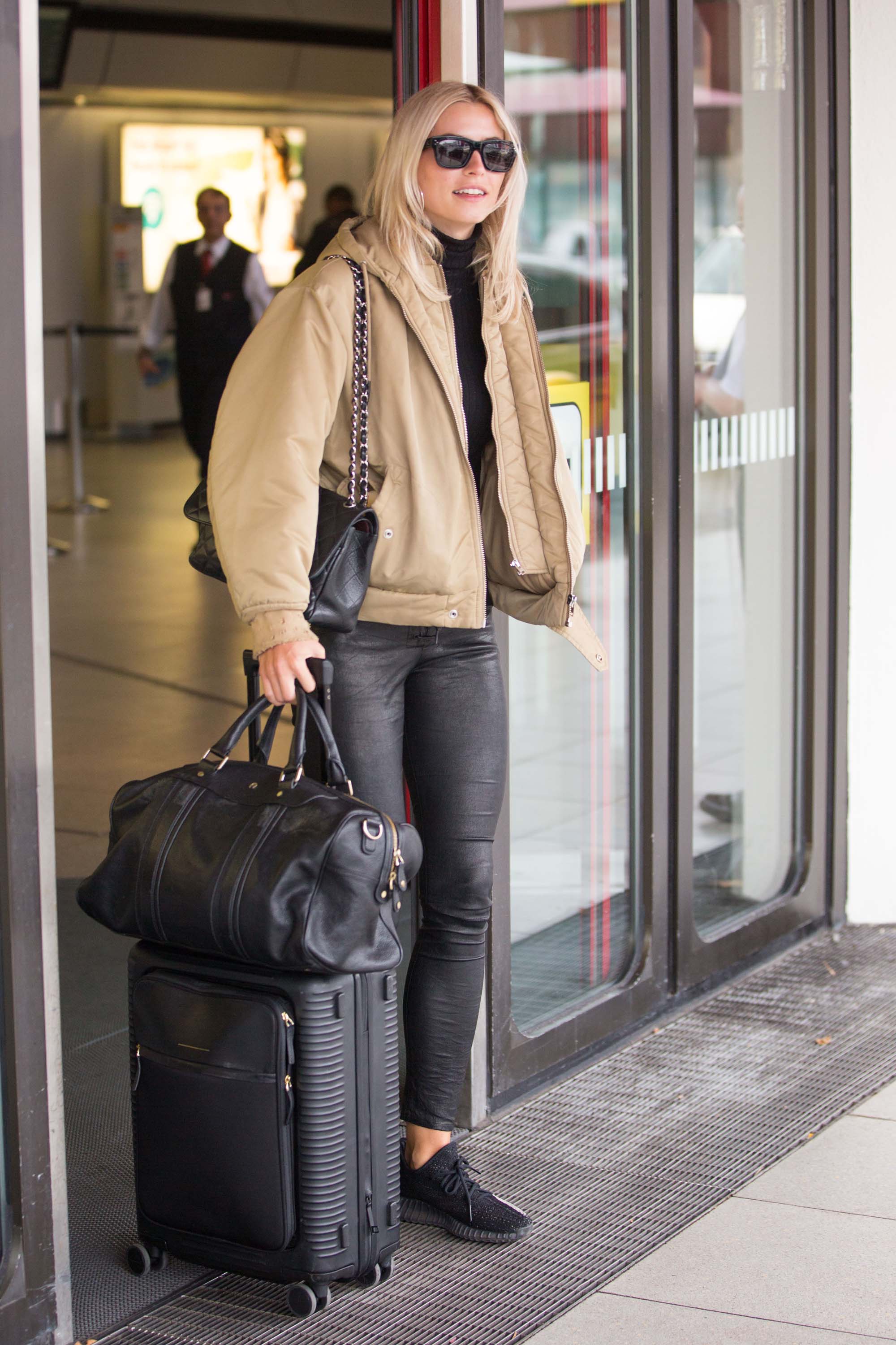 Lena Gercke seen at Berlin airport