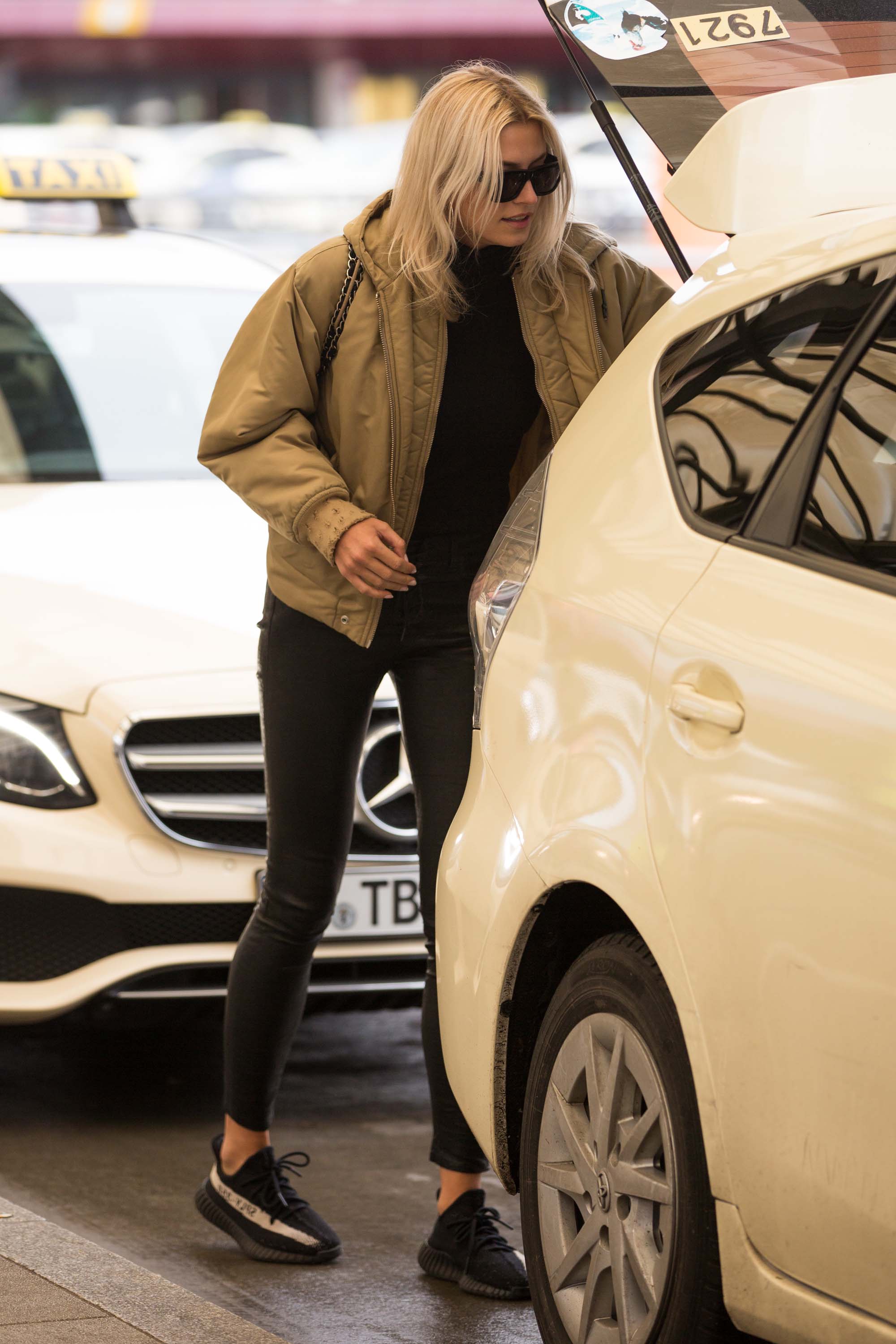 Lena Gercke seen at Berlin airport