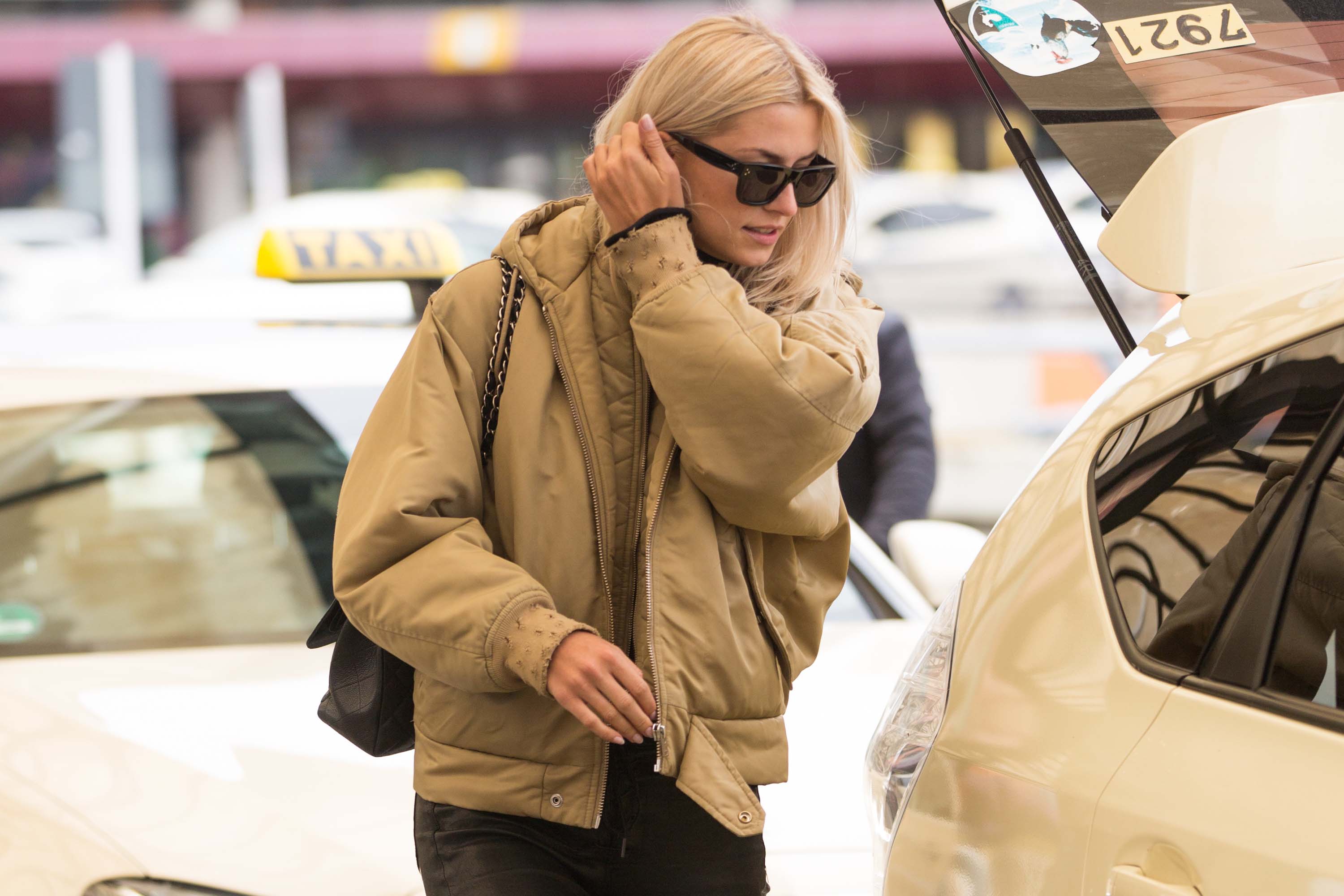 Lena Gercke seen at Berlin airport