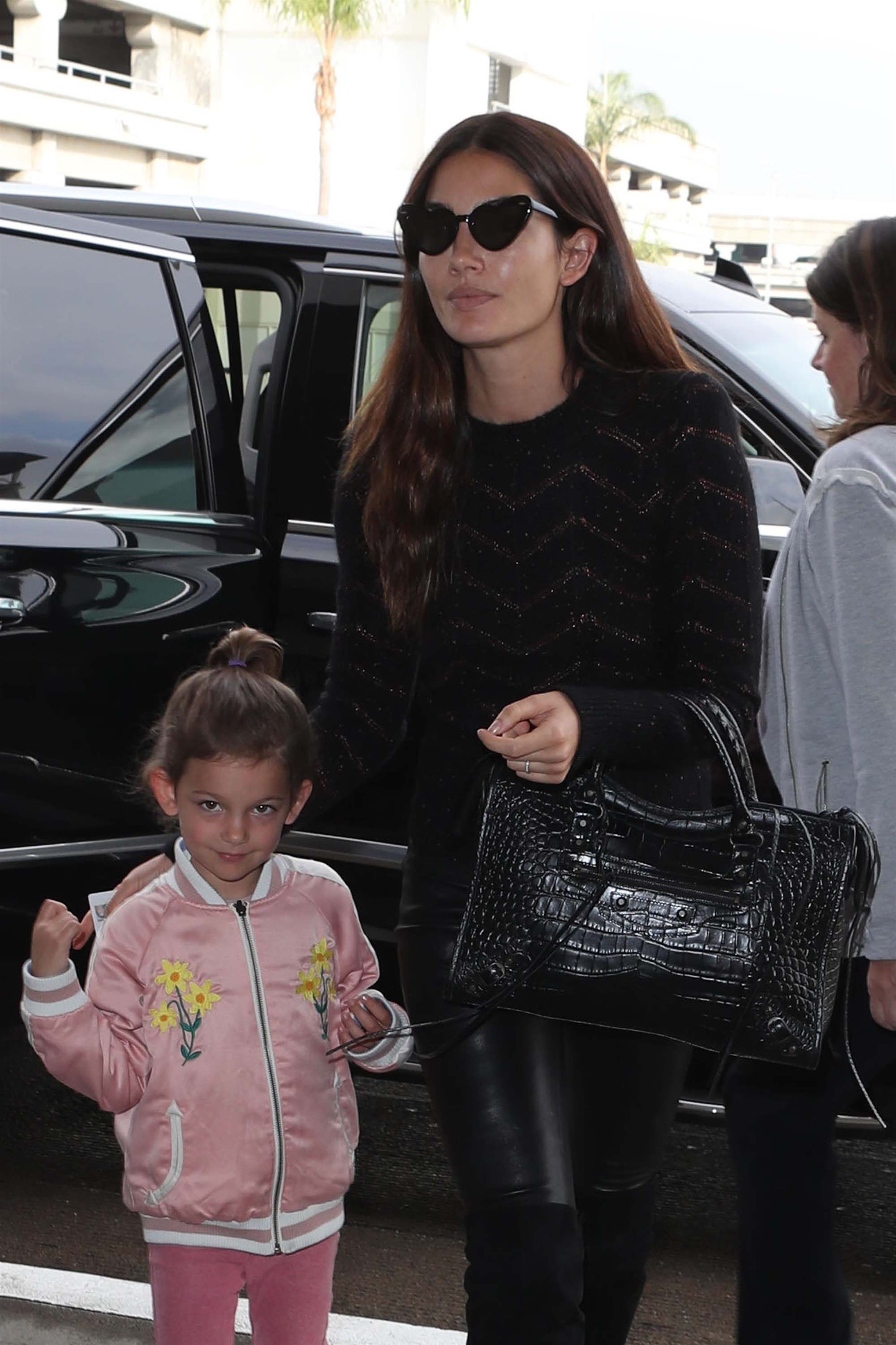 Lily Aldridge spotted at LAX Airport